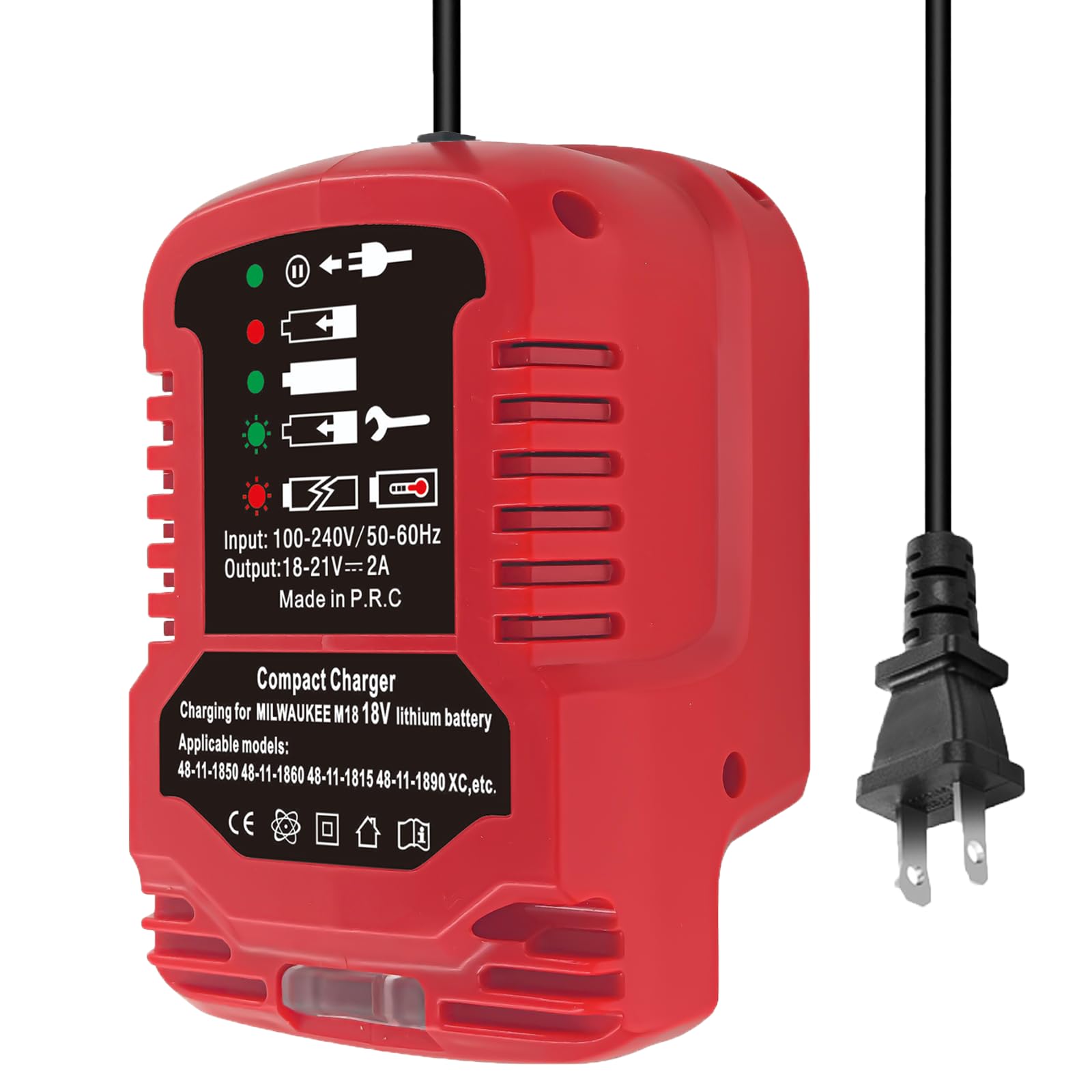 M 18 18V Lithium Ion Battery Charger For Milwaukee 18V 48 59 1812 48 11 2420 48 11 1815 48 11 1840 48 11 1841 48 11 1850 Li Ion