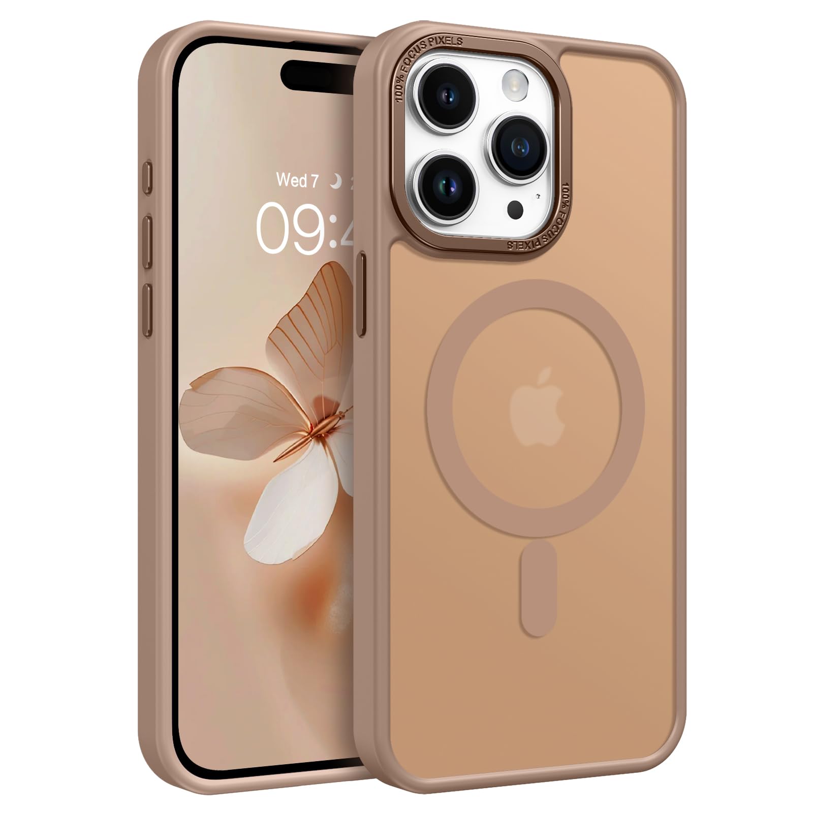 Bentoben For Iphone 15 Pro Max Case,Iphone 15 Pro Max Magnetic Phone Case[Compatible With Magsafe] Translucent Matte Slim Shockp