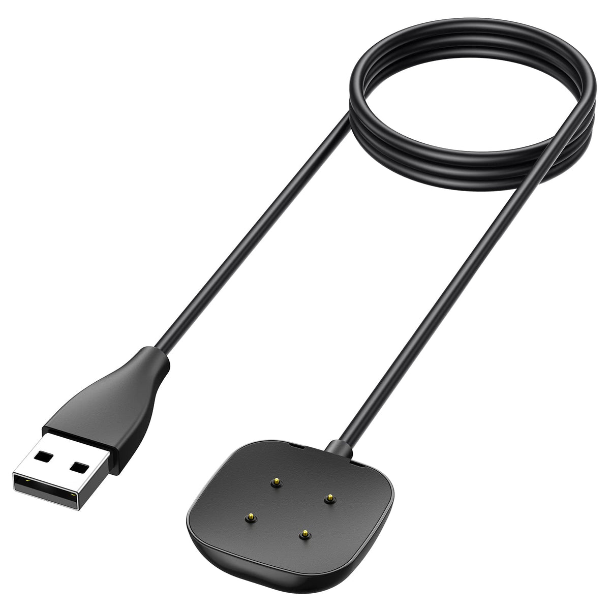 Charger Cable For Fitbit Versa 4/ Versa 3/ Fitbit Sense 2/ Sense Fitness Tracker, Soft Durable Replacement Usb Charging Cable, T