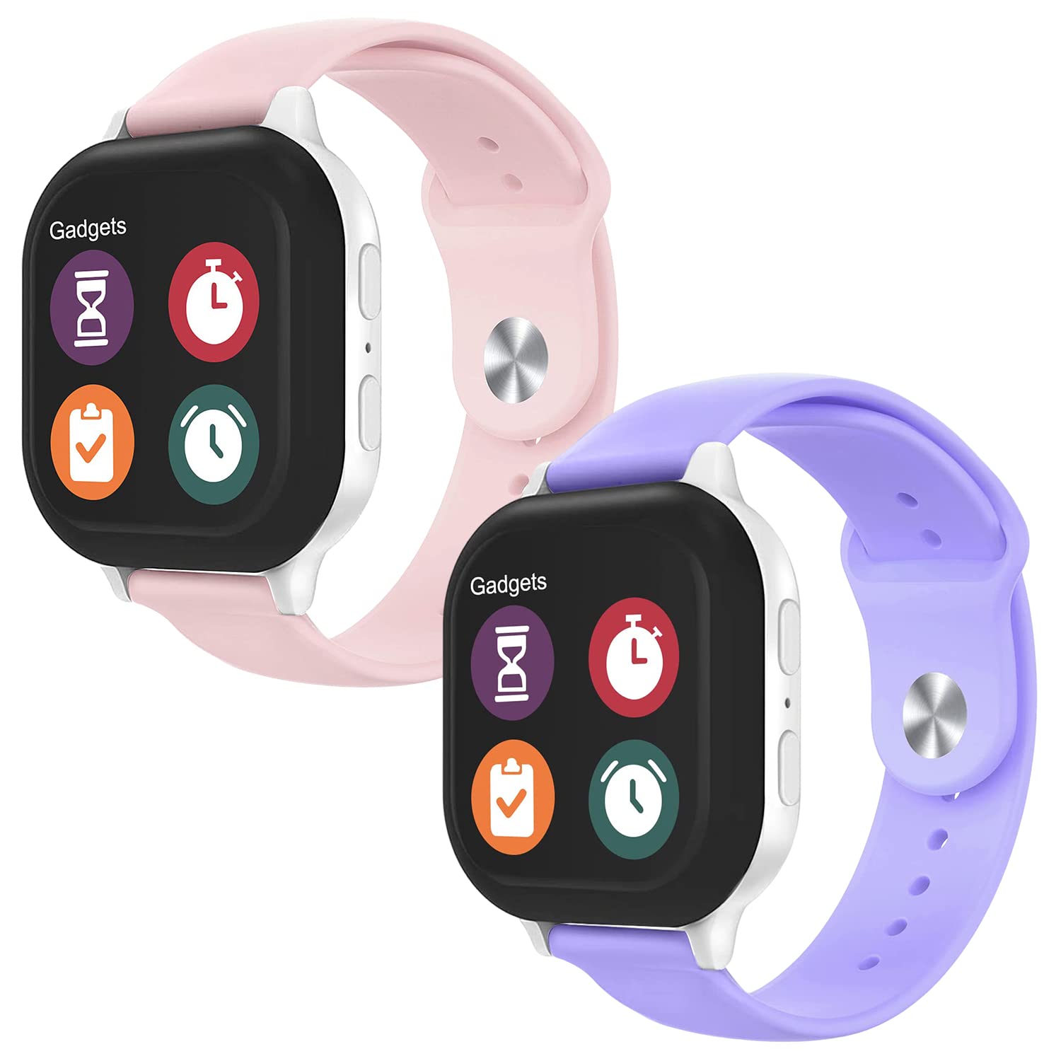 Blackpro 2 Pack Compatible With Gizmo Watch Bands, Gabbwatch Band, 20Mm Waterproof Silicone Watch Band Replacement