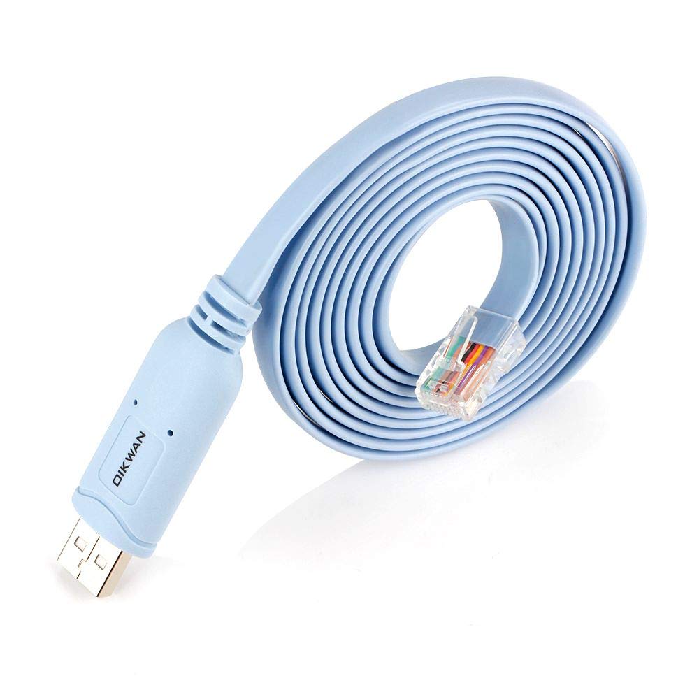 Usb Console Cable,Usb To Rj45 Console Cable For Cisco Routers/Ap Router/Switch Windows, Mac, Linux(1.8M,50Pack)