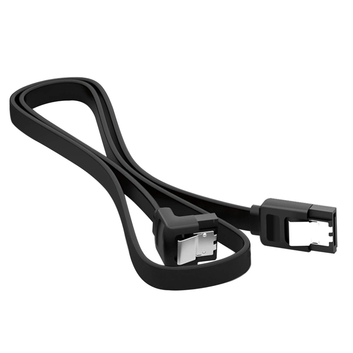 Ayecehi 6 Pack 90 Degree Right Angle Sata Iii 6.0 Gbps Cable (Sata 3 Cable) With Locking Latch Black   12 Inches For Sata Hdd, Ssd, Cd Driver, Cd Writer