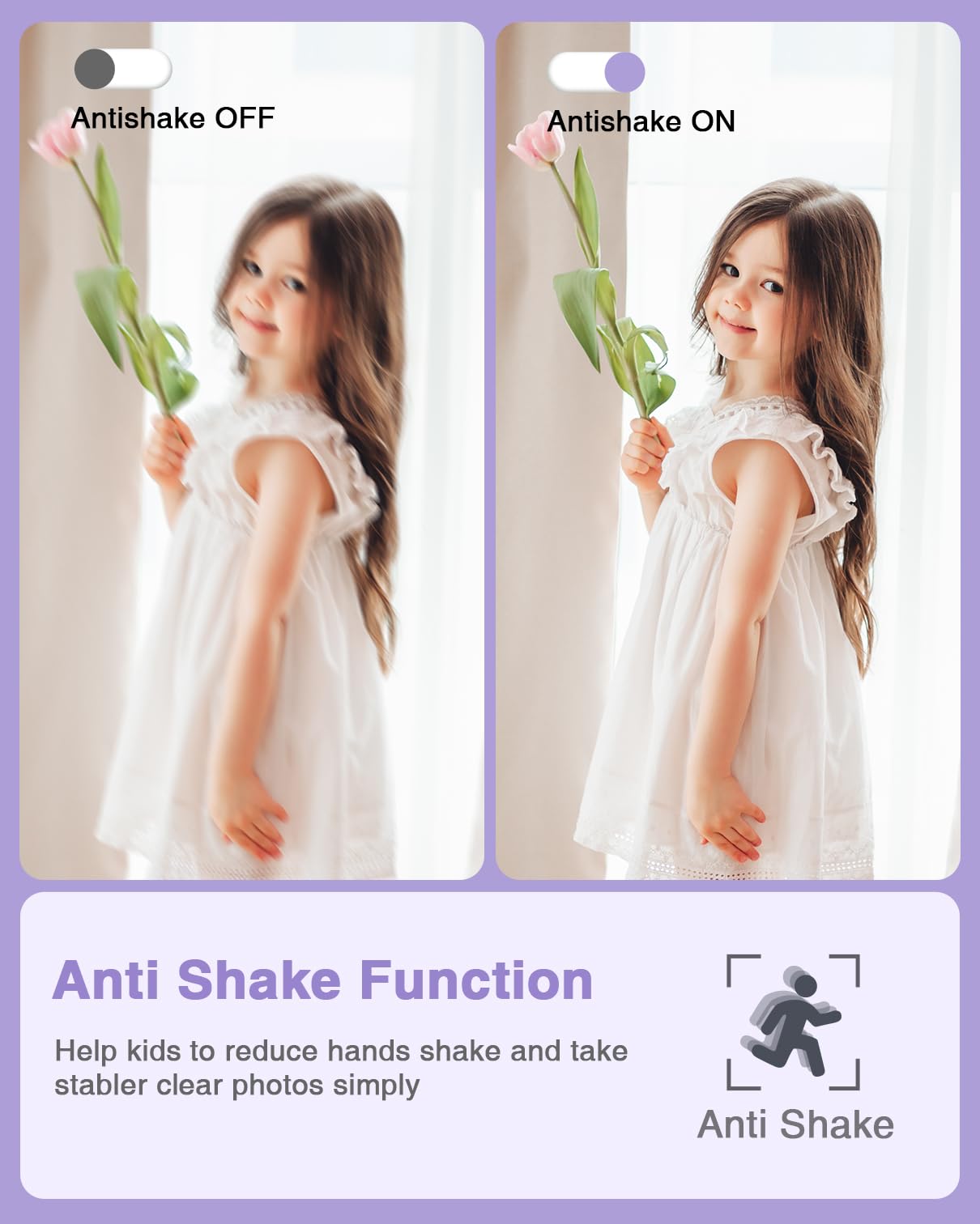 Digital Camera, Fhd 1080P Kids Camera With 32Gb Card, 2 Batteries, Lanyard, 44Mp 16X Zoom Anti Shake, Compact Portable Point Sho