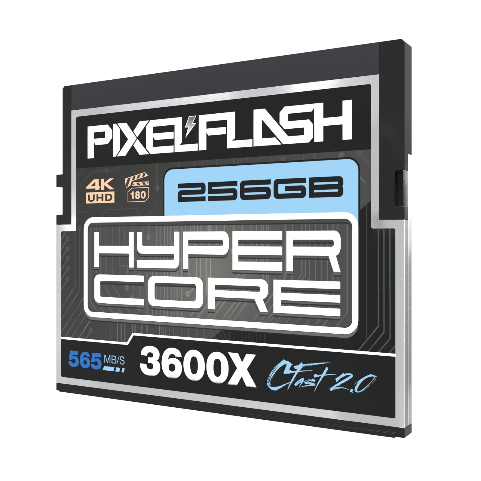 256Gb Pixelflash Cfast 2.0 Card   3600X Hypercore 565Mb/S Sata3 Vpg180 C Fast Card Compatible W/Dslr Cinematic Video & Photo Cams   Lab Tested & Certified Flash Memory 256 Gb, 2025 Model