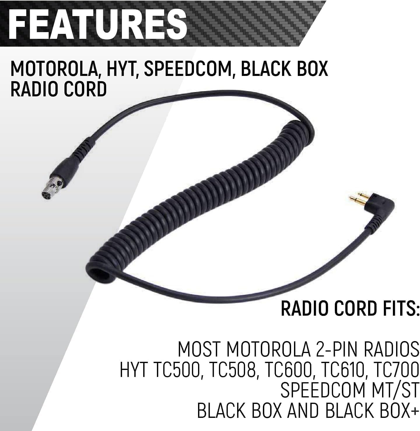 Rugged Behind The Head Headset And Adaptor Cable For Racing Radios Electronics Motorola Cp200 - Features Cable To Connect To Two