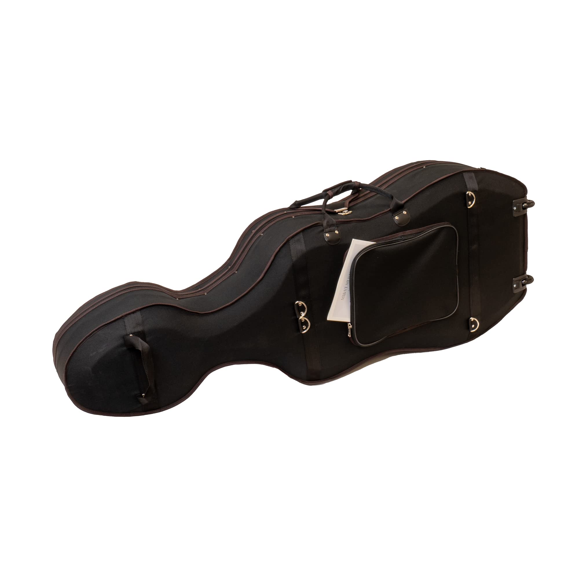 Mi&Vi Super Lightweight Travel Cello Case (4/4 Size) With Two Wheels | Reflective Safety Strips |Adjustable Backpack Straps | Ha