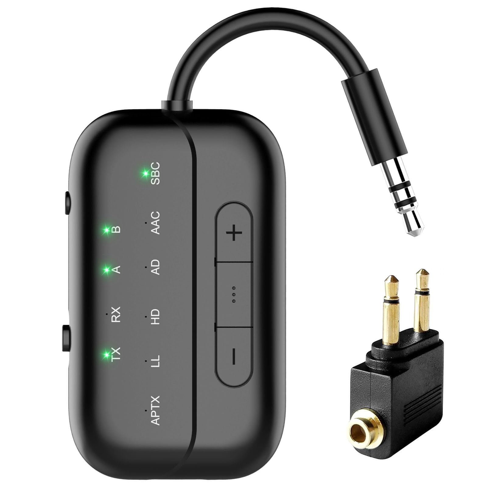 Beeitzie 2024 Upgraded Pro Bluetooth Transmitter Receiver,2 In 1 Airplane Bluetooth 5.4 Adapter For Flight,Tv,Pc,Gym,Switch,Supp