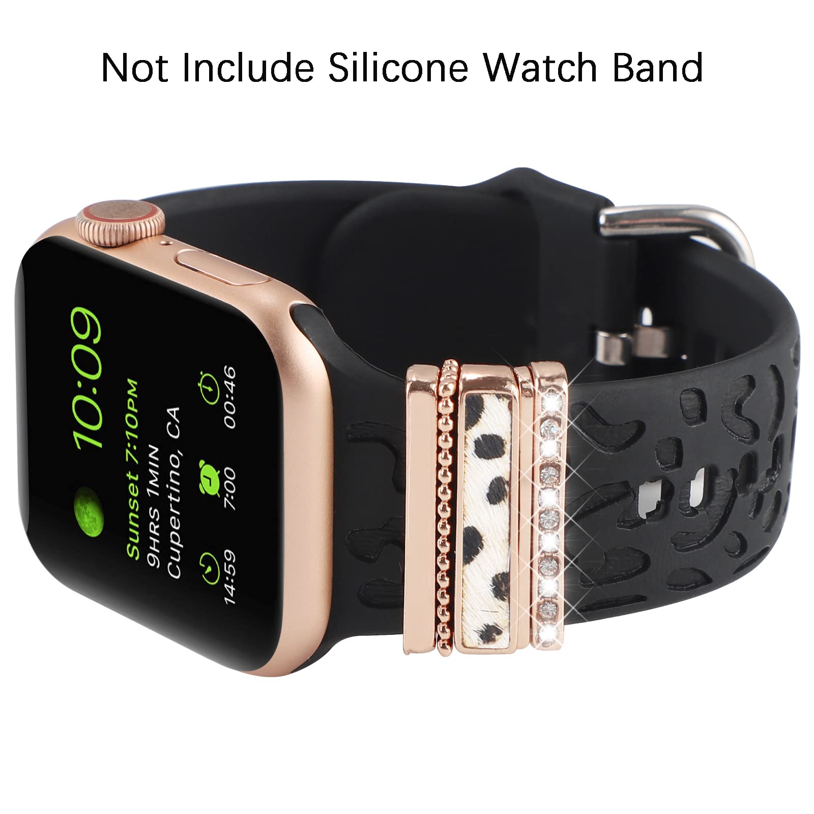 Decorative Rings Loops Compatible With Apple Watch Silicone Bands Charms 49Mm 45Mm 44Mm 42Mm 41Mm 40Mm 38Mm Iwatch Series 9 8 7