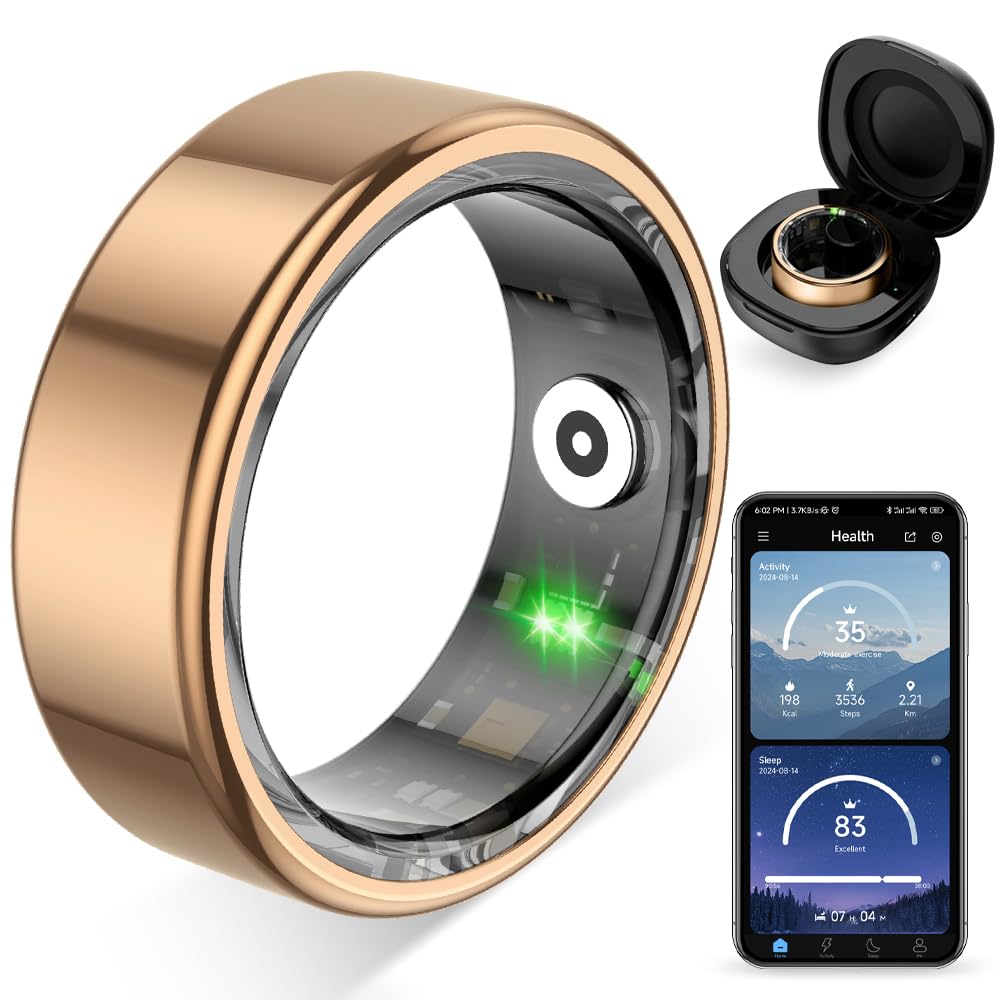 COLMI R02 Smart Ring, a Smart Ring for Women and Men, with a Charging case, Supports Heart Rate, Blood Oxygen, Sleep Health Moni