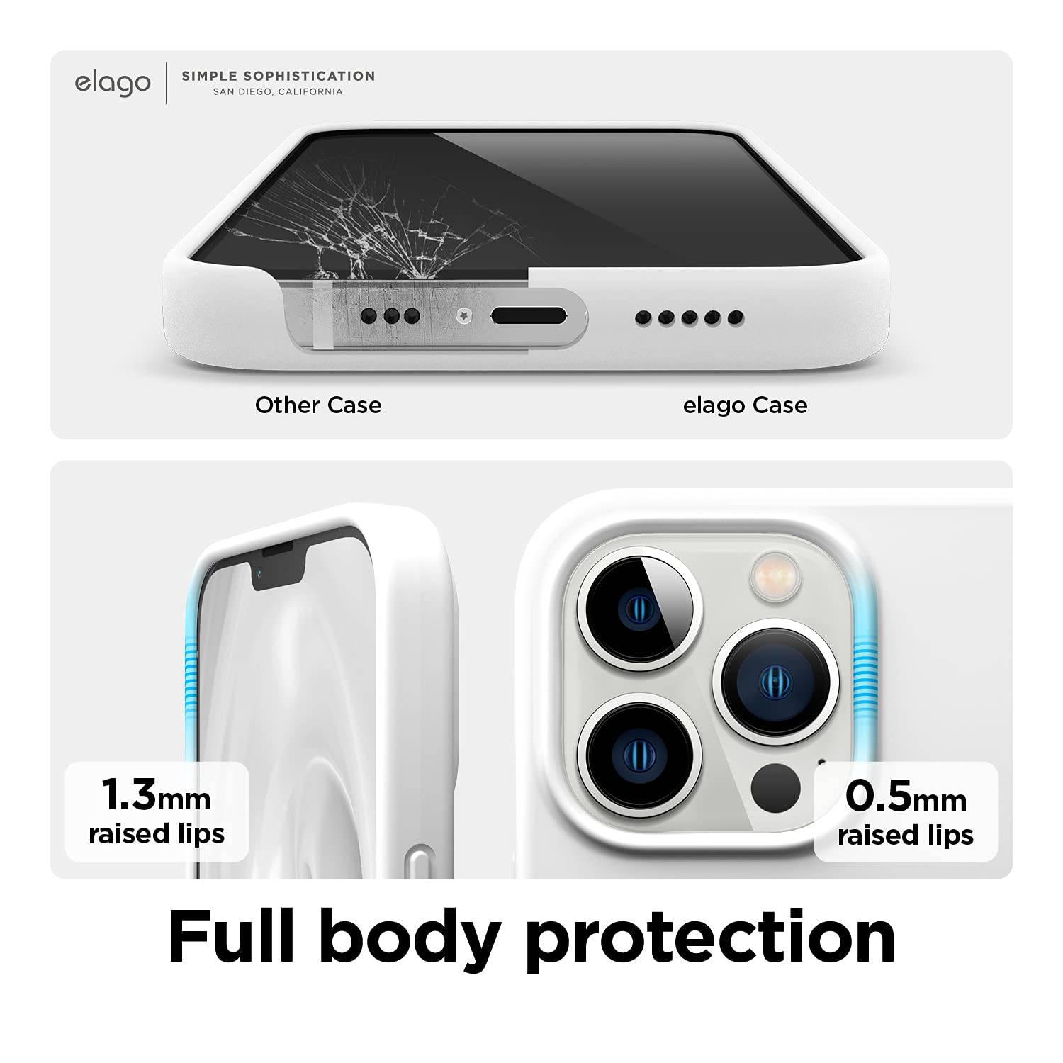 Elago Liquid Silicone Case Compatible With Iphone 13 Pro Case (6.1''), Premium Silicone, Full Body Protection   3 Layer Shockpro