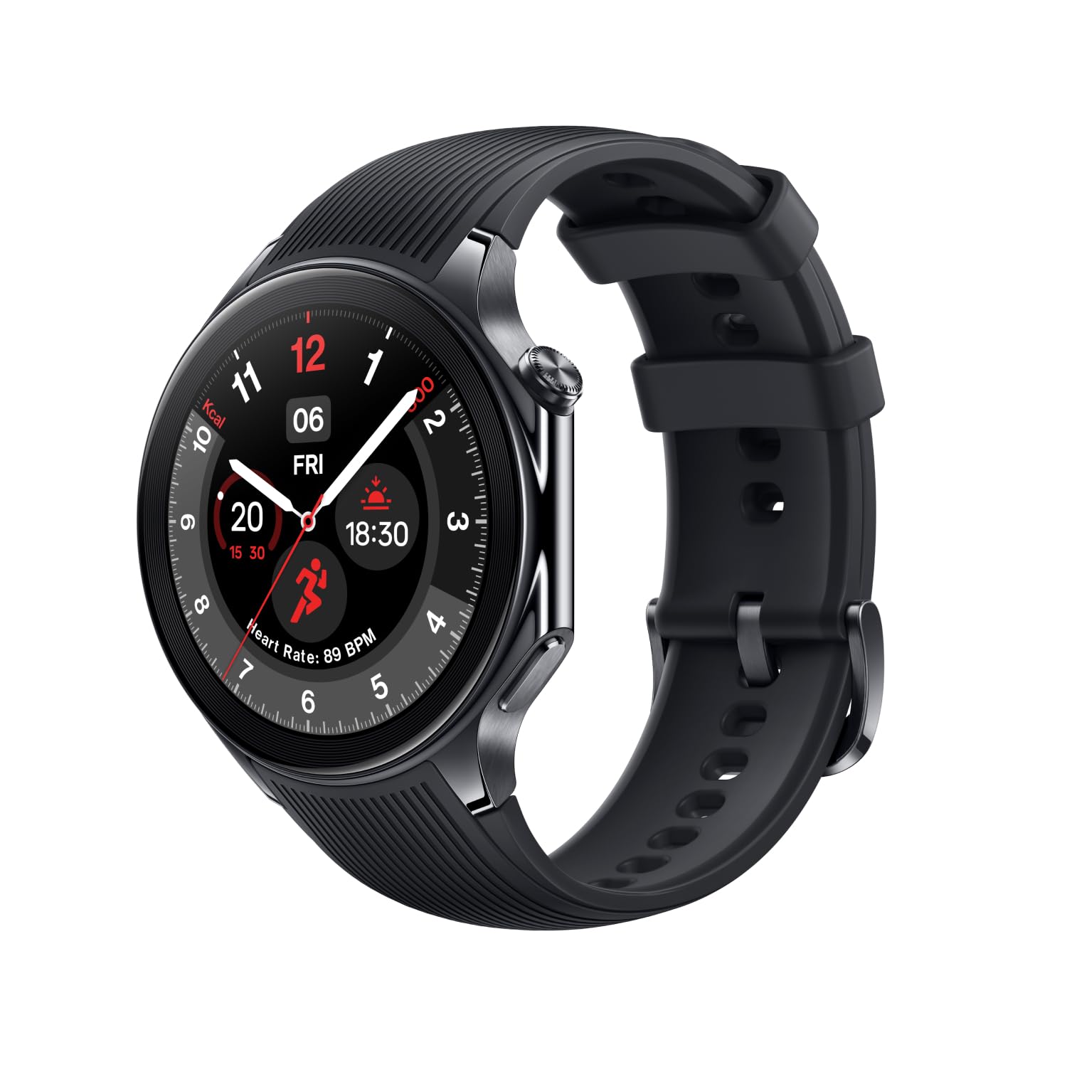 Oneplus Watch 2 Black Steel, 32Gb, 100 Hour Battery, Health & Fitness Tracking, Sapphire Crystal Design, Dual Engine, Wear Os By
