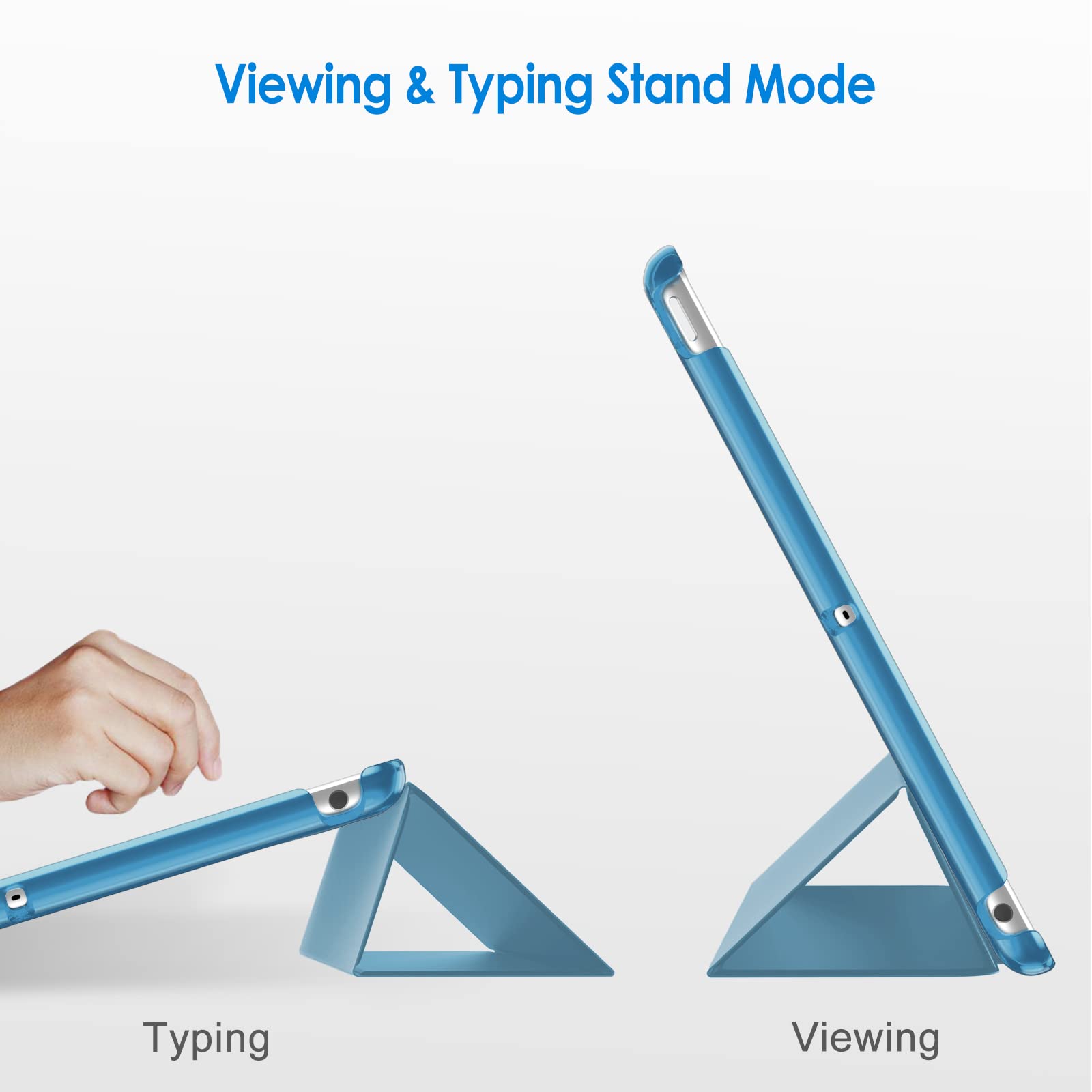 Jetech Case For Ipad 10.2-Inch (2021/2020/2019 Model, 9/8/7 Generation), Auto Wake/Sleep Cover (Blue)