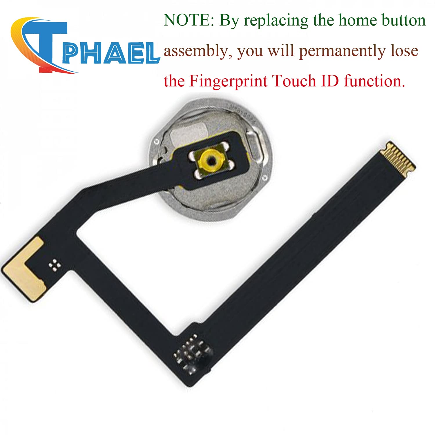 Tphaeay Black Home Button Replacement Compatible With Ipad Mini 5 7.9    2019 A2133 A2124 A2125 A2126 Incl Flex Ribbon Cable Con