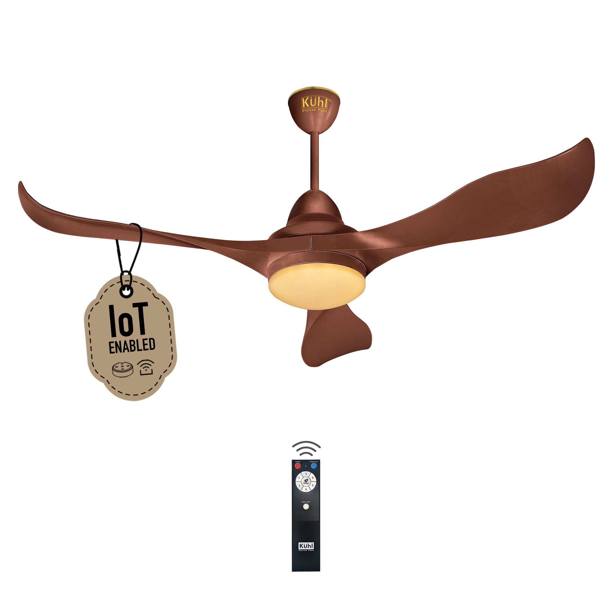Kuhl Glanz F3 1320Mm 65% Power Saving Bldc Ceiling Fan | Bee 5 Star Rated & Isi Marked | High Air Flow | 5Year Warranty On Motor