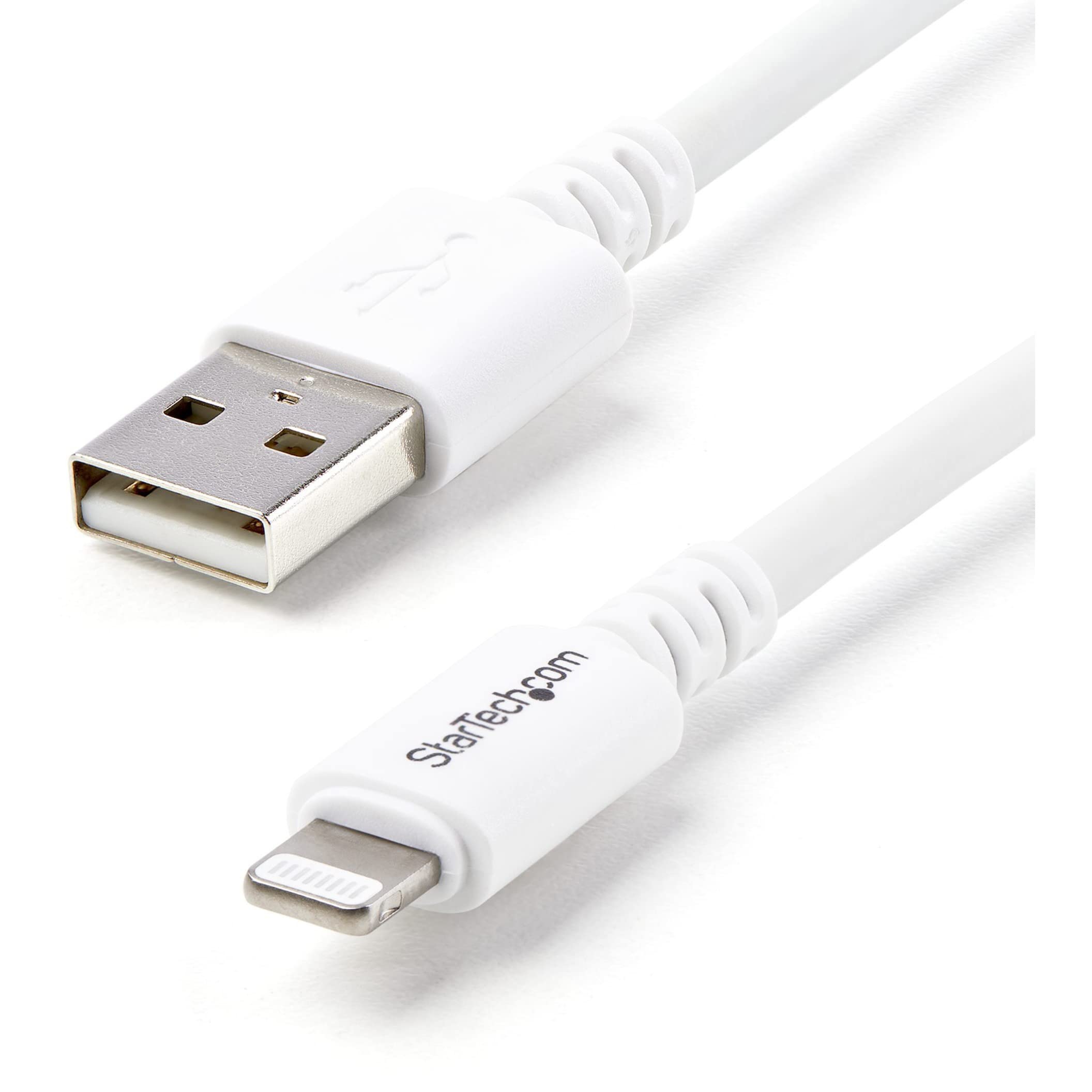 Startech.Com 3M (10Ft) Long White Apple 8 Pin Lightning Connector To Usb Cable For Iphone / Ipod / Ipad   Charge And Sync Cable 