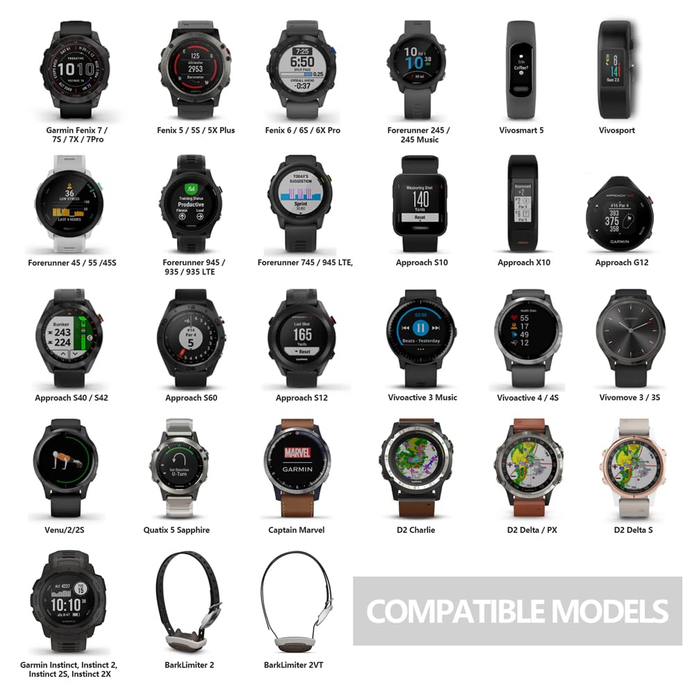 Tucana Replacement Charge Cable Compatible With Garmin Watch (Usb 1Pcs)