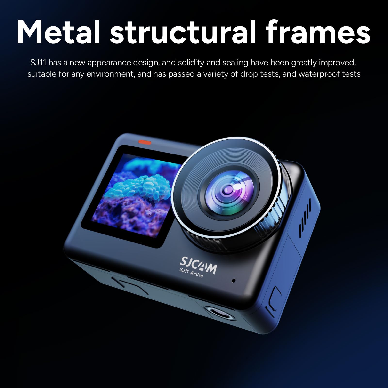 Sjcam Sj11 4K30Fps Action Camera With Active Hdr, Touch Screen, Ois+Eis Stabilization, 8X Zoom Adjustable Fov, 98Ft Waterproof U