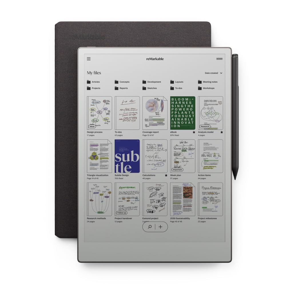 Remarkable Paper Pro Bundle   Mosaic Weave | Includes 11.8    Remarkable Paper Tablet, Marker Plus Pen With Eraser, And A Book F