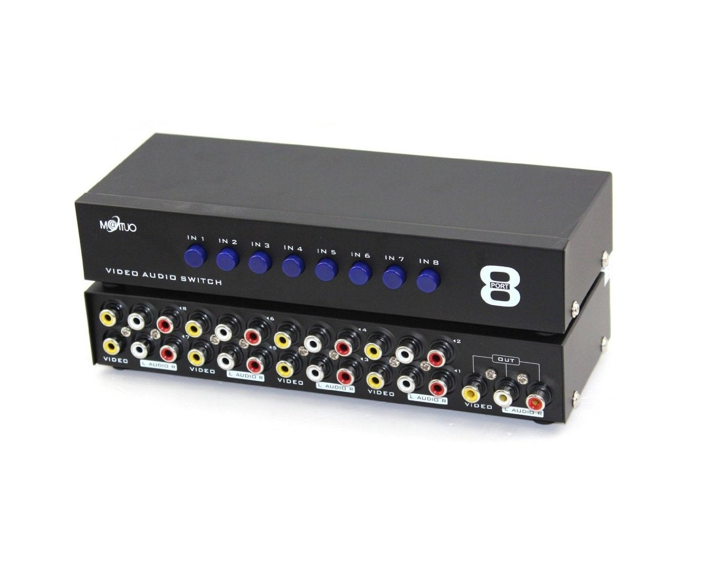 E Sds 8 Way Av Switch Rca Switcher 8 In 1 Out Composite Video L/R Audio Selector Box For Dvd Stb Game Consoles Cv0235