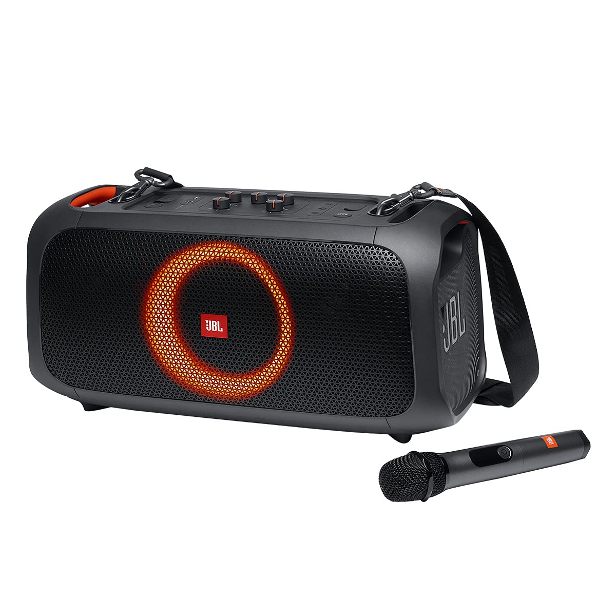 Jbl Partybox On The Go Powerful Portable Bluetooth Party Speaker With Dynamic Light Show, Black