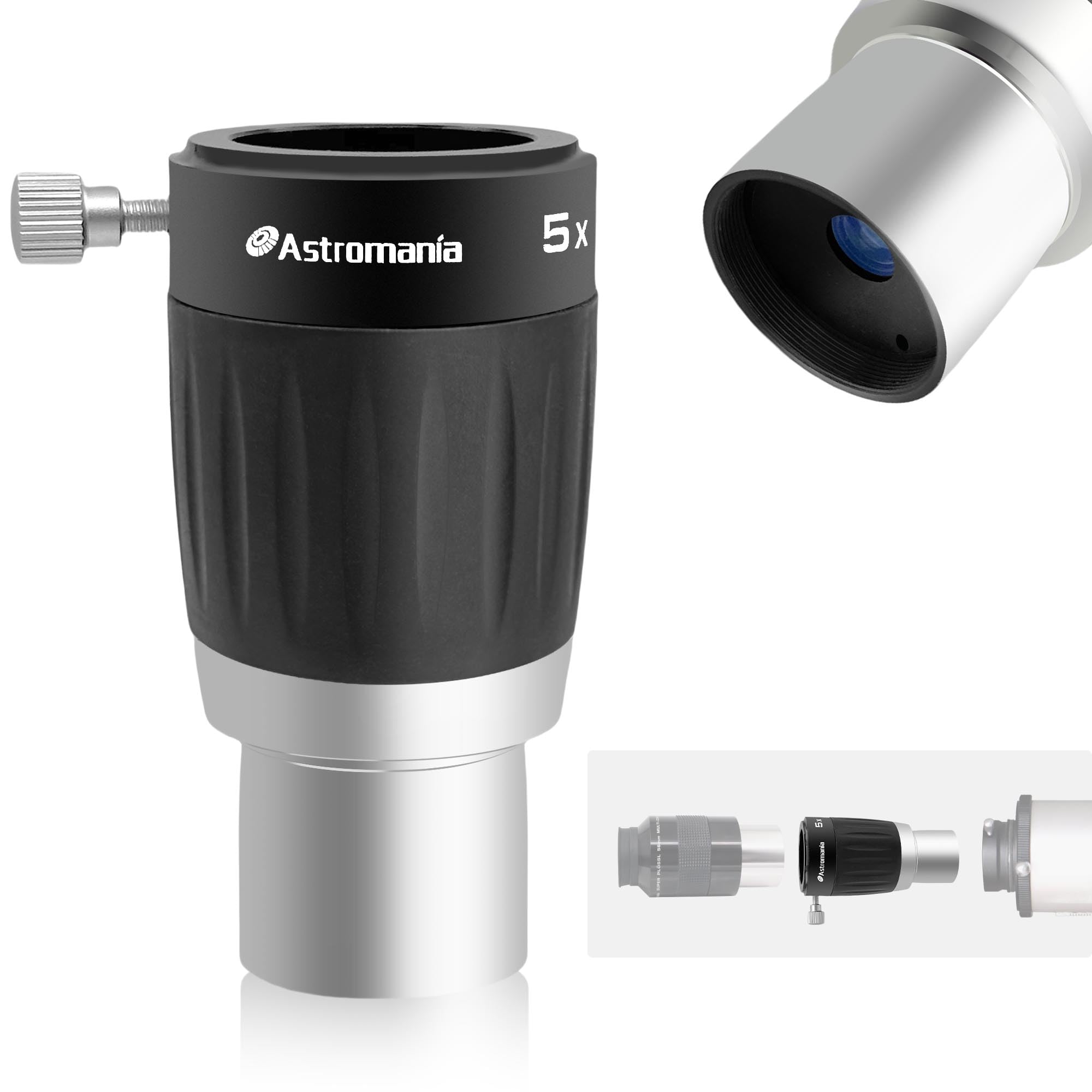 Astromania 1.25'' 4 Elements 5X Telextender Premium Barlow Lens   Apochromatic Barlow Lens Giving An Excellent Image