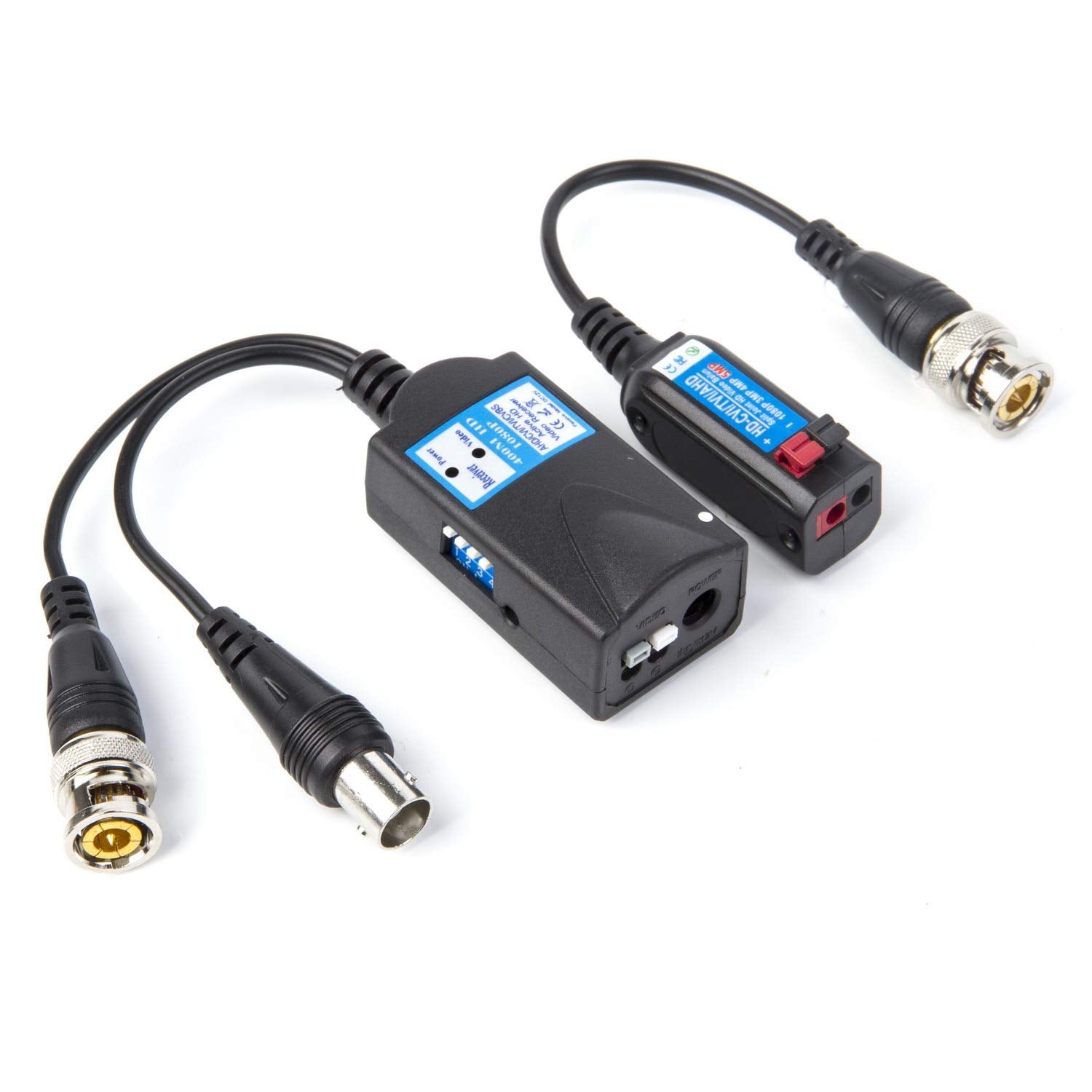 Xenocam Mini Cctv Bnc Hd Cvi/Tvi/Ahd/Cvbs Hd Active Video Balun Receiver Power Connector (1080P 400M) 5Mp Hd Cvi/Tvi/Ahd Video B