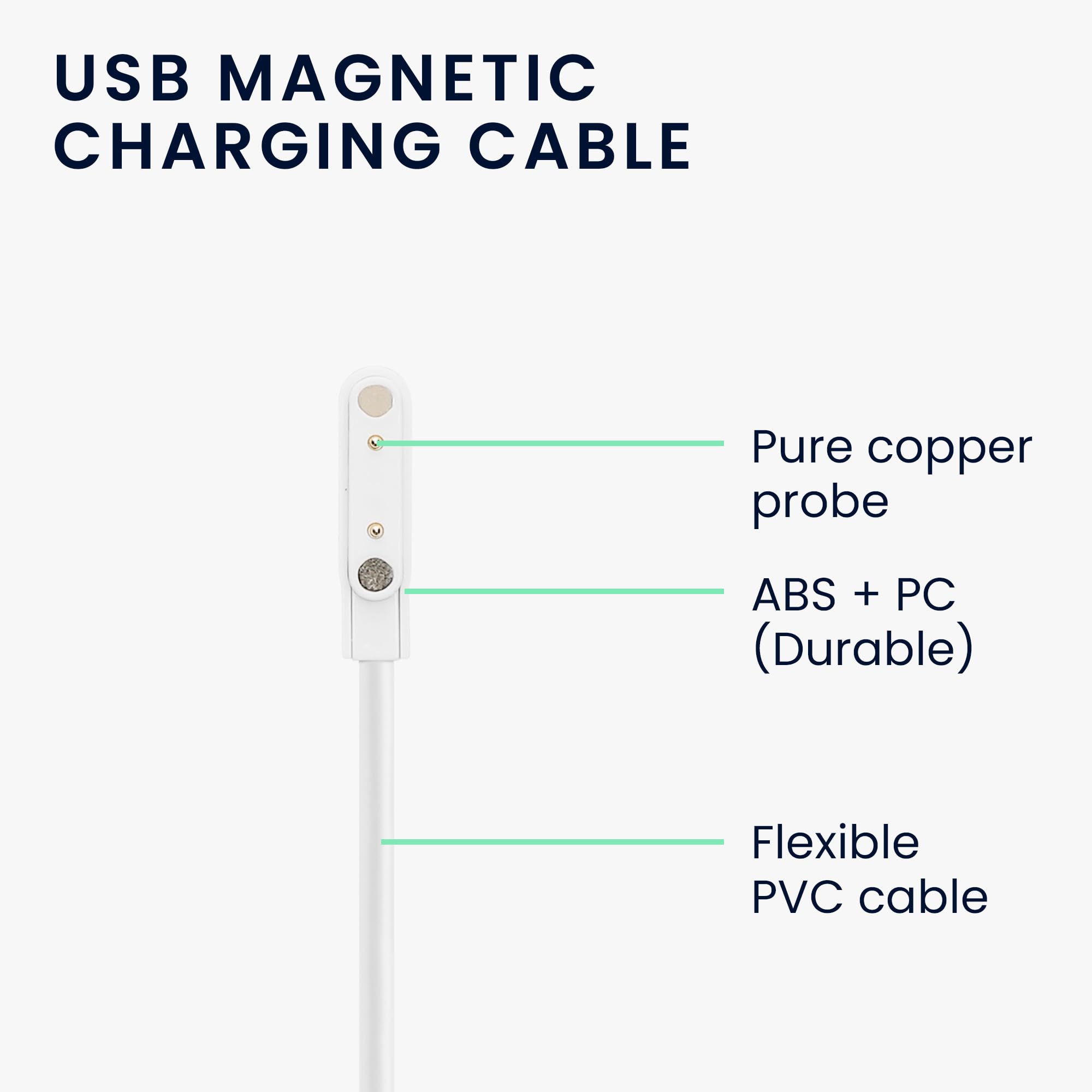 Kwmobile Usb Cable Charger Compatible With Xplora Xgo 2 Cable - Charging Chord For Smart Watch - White
