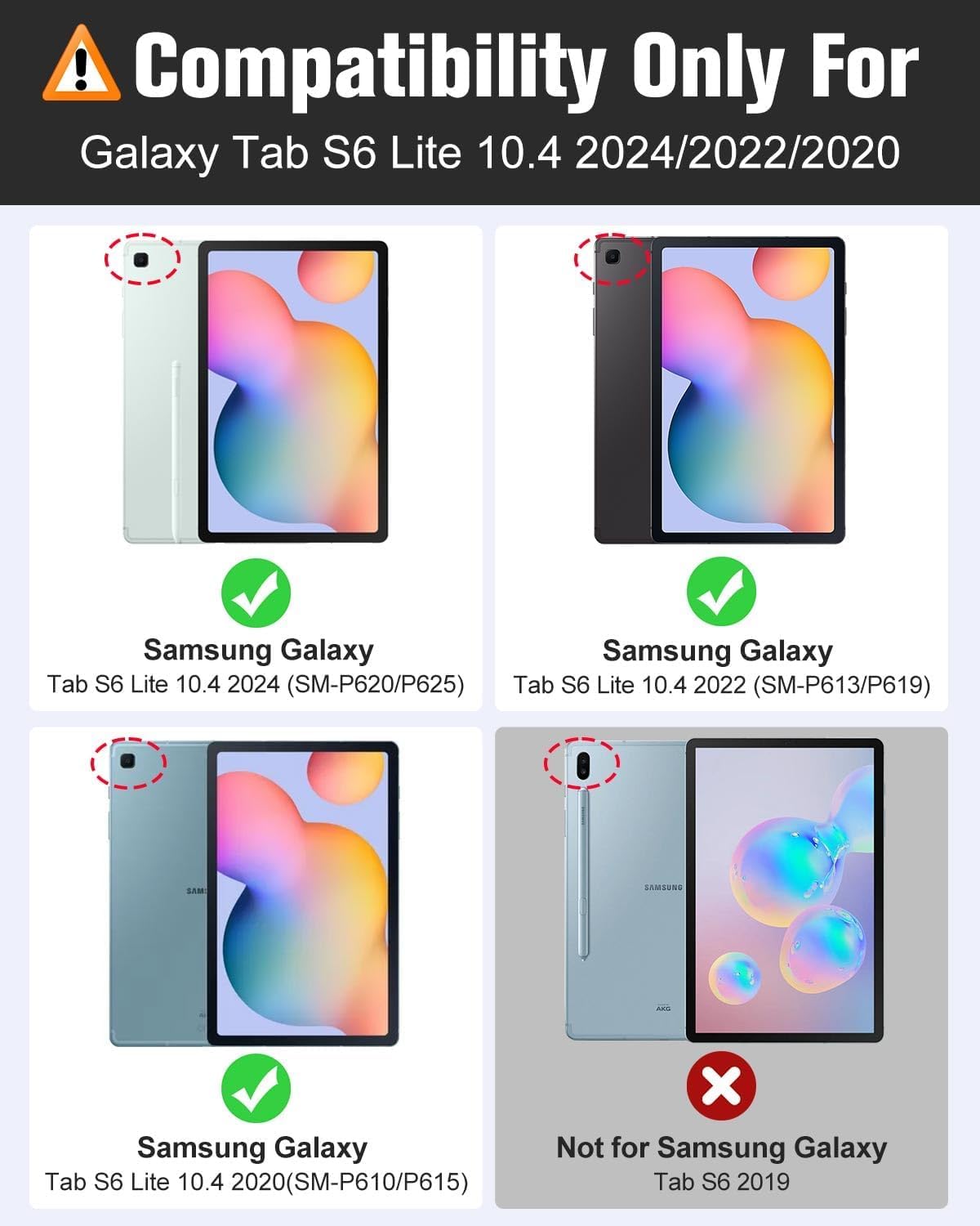 Moko Clear Case For Samsung Galaxy Tab S6 Lite 10.4 Inch 2024/2022/2020 (Model: Sm-P620/P625/P613/P619/P610/P615/P617), Ultra Sl