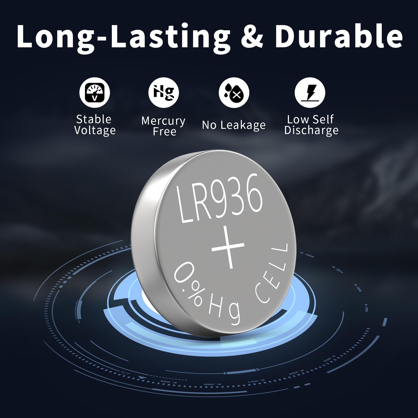 Pkcell 394 380 Watch Battery (40-Pack) Ag9 Lr45 Sr936Sw Battery 1.5V Button Coin Cell Batteries (40 Count (Pack Of 1))