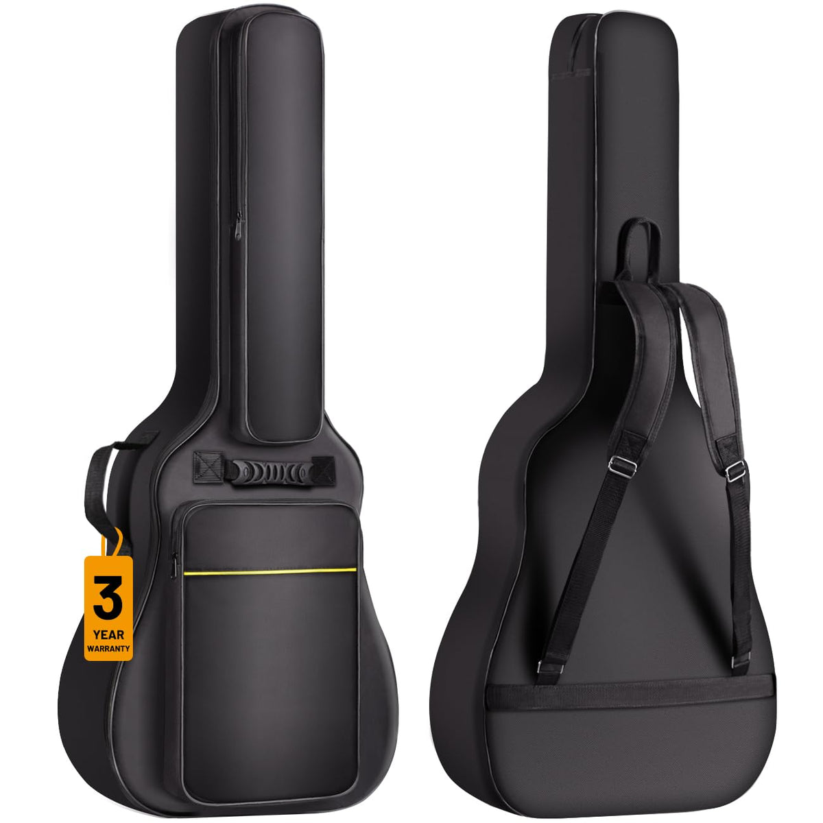 Cahaya Acoustic Guitar Bag 41 Inch 0.3 Inch Thick Padding Water Resistent Guitar Case Gig Bag With Back Hanger Loop And Music St