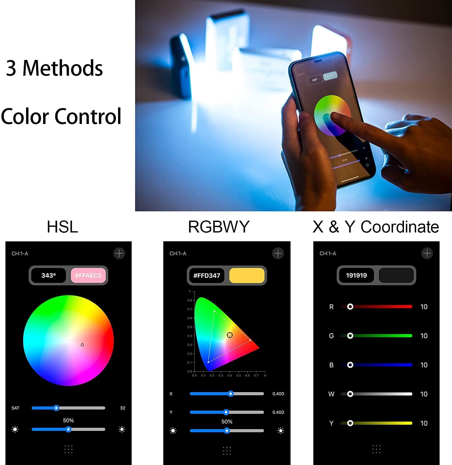 Rgb Video Photography Lighting Kit, App Control Streamer Light Tiktok Light, 2800K 6800K Led Video Light For Product Shoot, Vlog