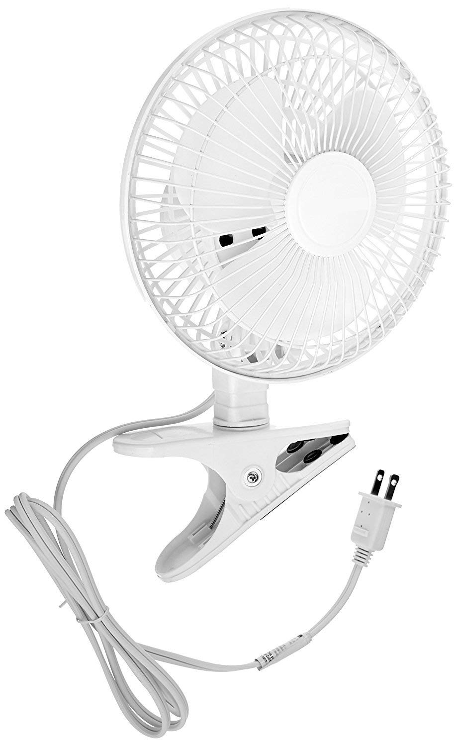 Joey'Z 6 Inch   2 Speed   Adjustable Tilt, Whisper Quiet Operation Clip On Fan With 5.5 Foot Cord And Steel Safety Grill (1, 6''