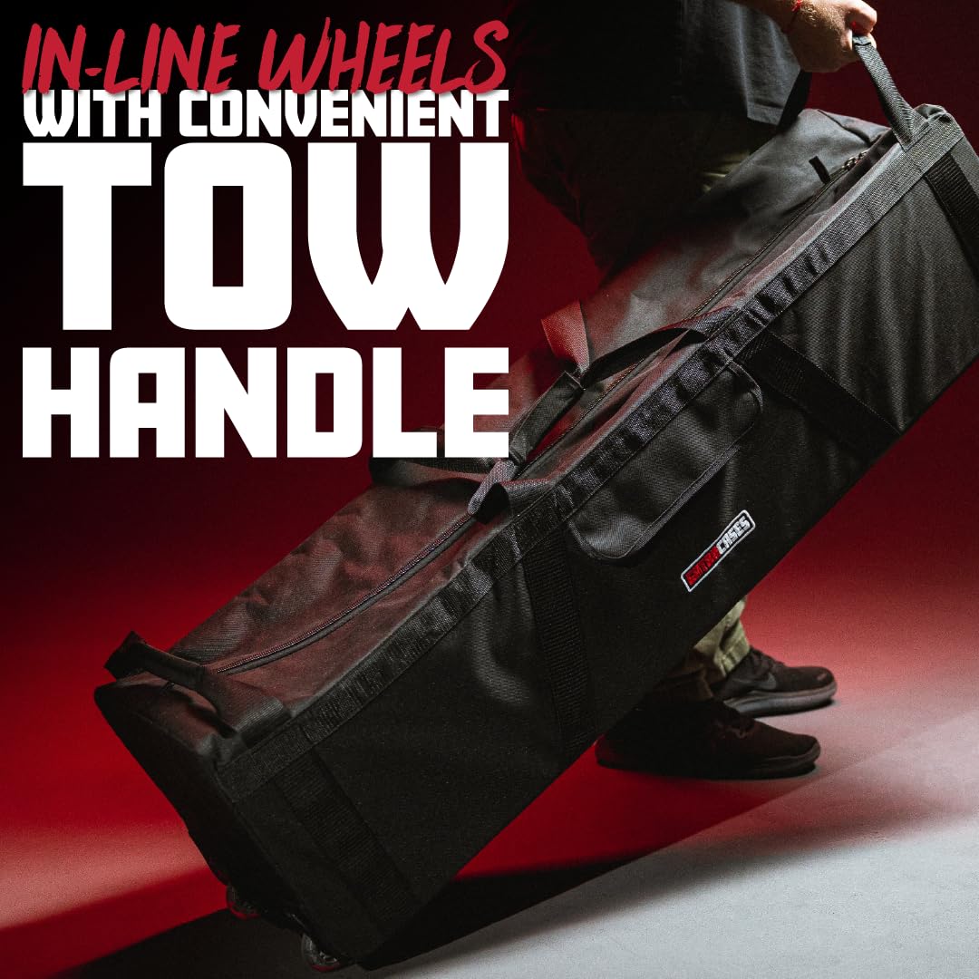 Gator Cases Mizone Drum Set Hardware Bag With Wheels And Tow Handle, 46 X 12 X 12 (Gp-Hdwe-1246W)