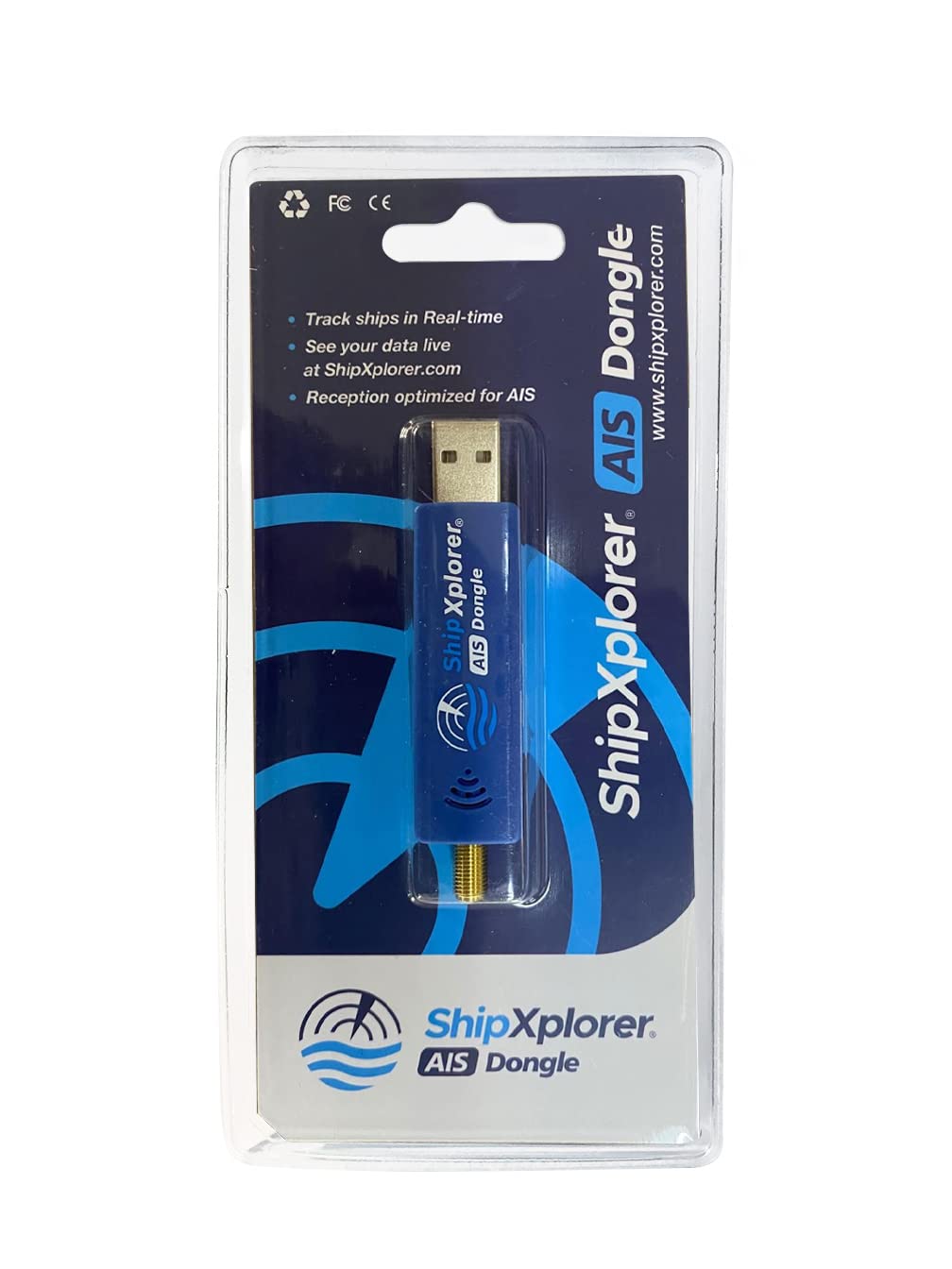 ShipXplorer AIS Dongle - Blue | High-Performance Marine Tracking Device for Real-Time Data & Navigation