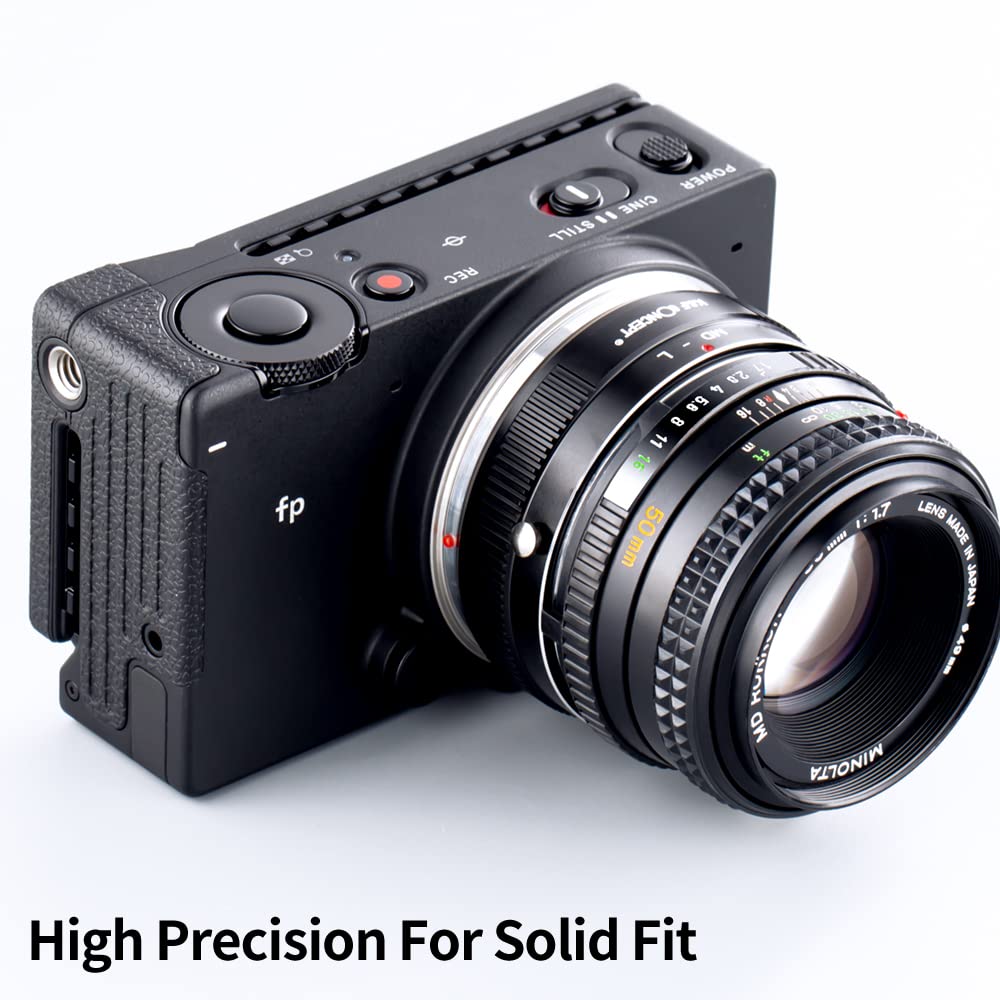 K&F Concept Lens Mount Adapter Md L Manual Focus Compatible With Minolta Rokkor (Sr/Md/Mc) Lens To L Mount Camera Body