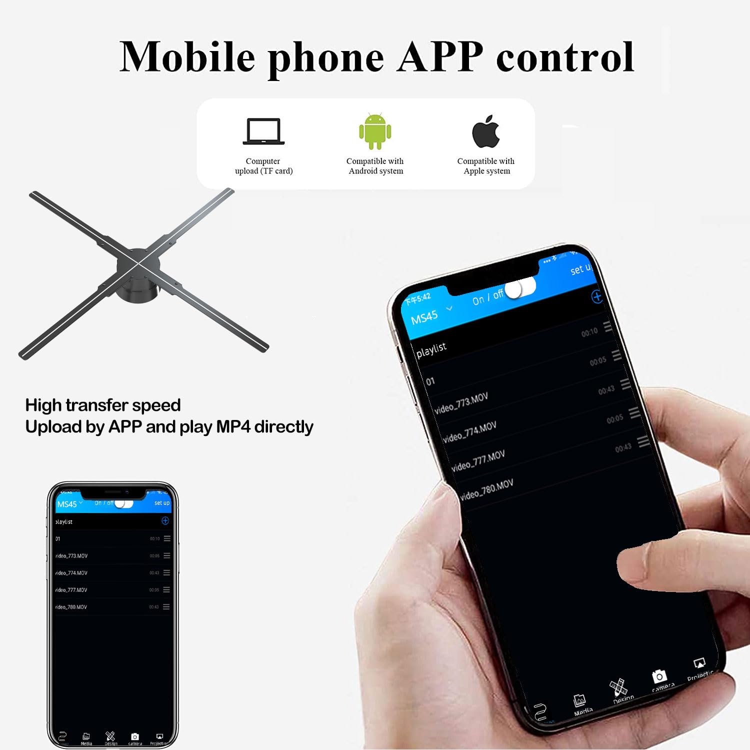 3D Hologram Fan,18.1''Hologram Fan With Remote/Bluetooth/Wifi/700 Video Library,Missyou Holographic Fan With Hd Led 2000*1444Px