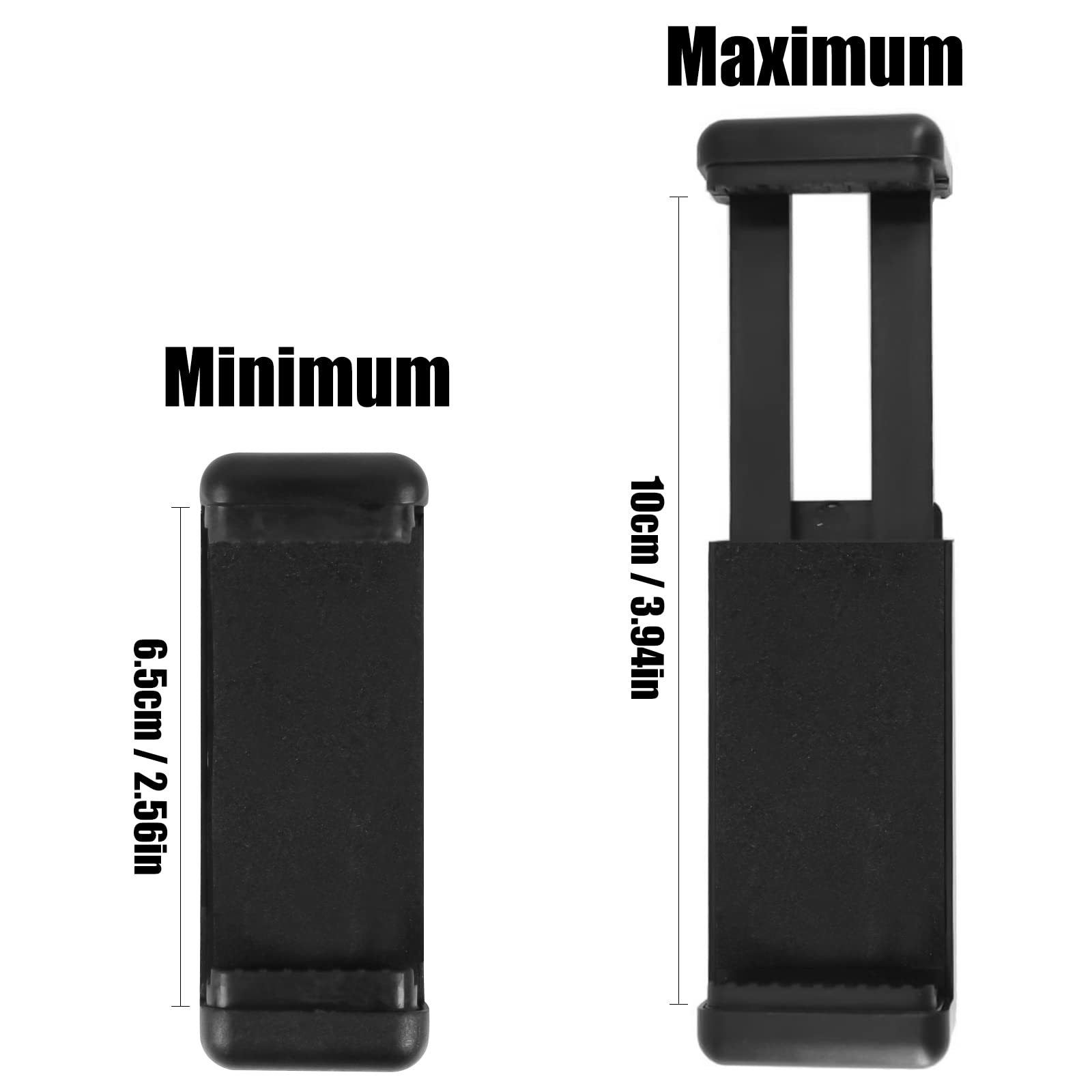 Teqooza Universal Cell Phone Tripod Mount Adapter, Phone Holder Clip Connector Head Used For Monopod Selfie Stick Travel Mini Fl