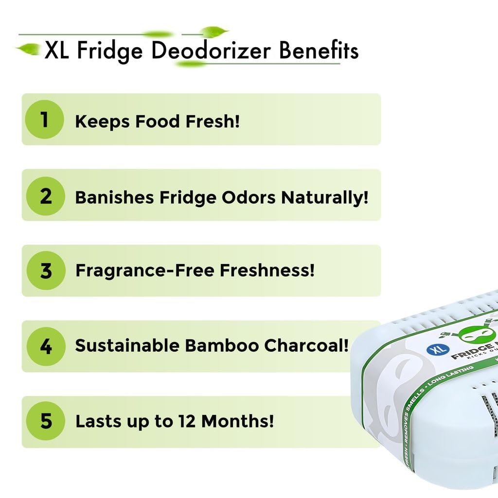 Xl Pack Of Refrigerator Deodorizer Odor Eliminator   Better Than Baking Soda   Refrigerator And Fridge Smell Eliminator   Freeze