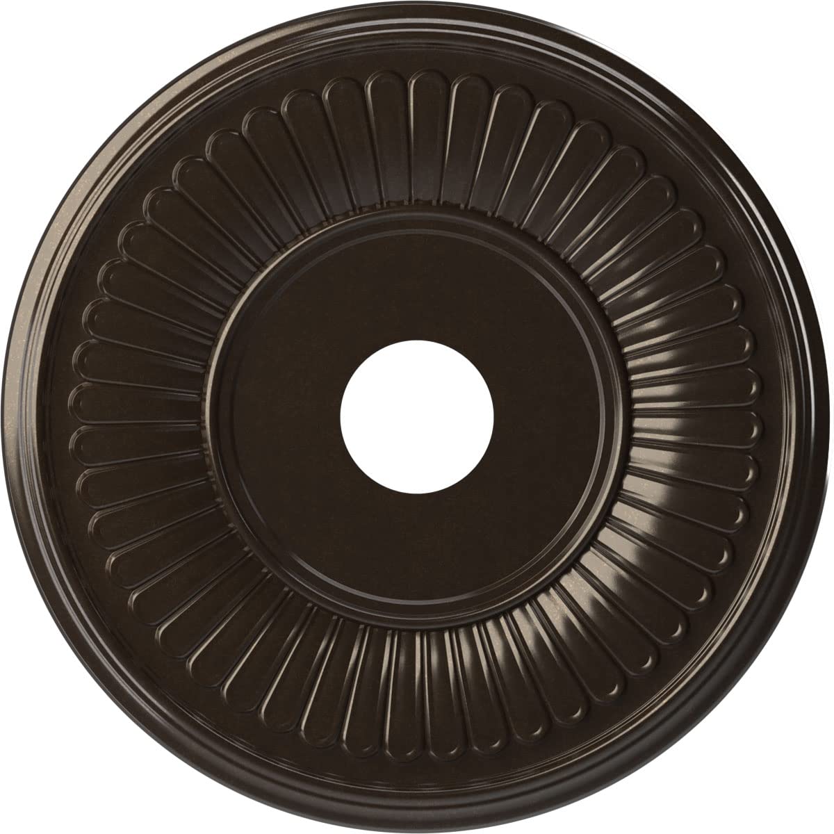 Ekena Millwork CMP19BEERU Berkshire Thermoformed PVC Ceiling Medallion (Fits Canopies up to 8 3/8), 19OD x 3 1/2ID x 1P, Univers