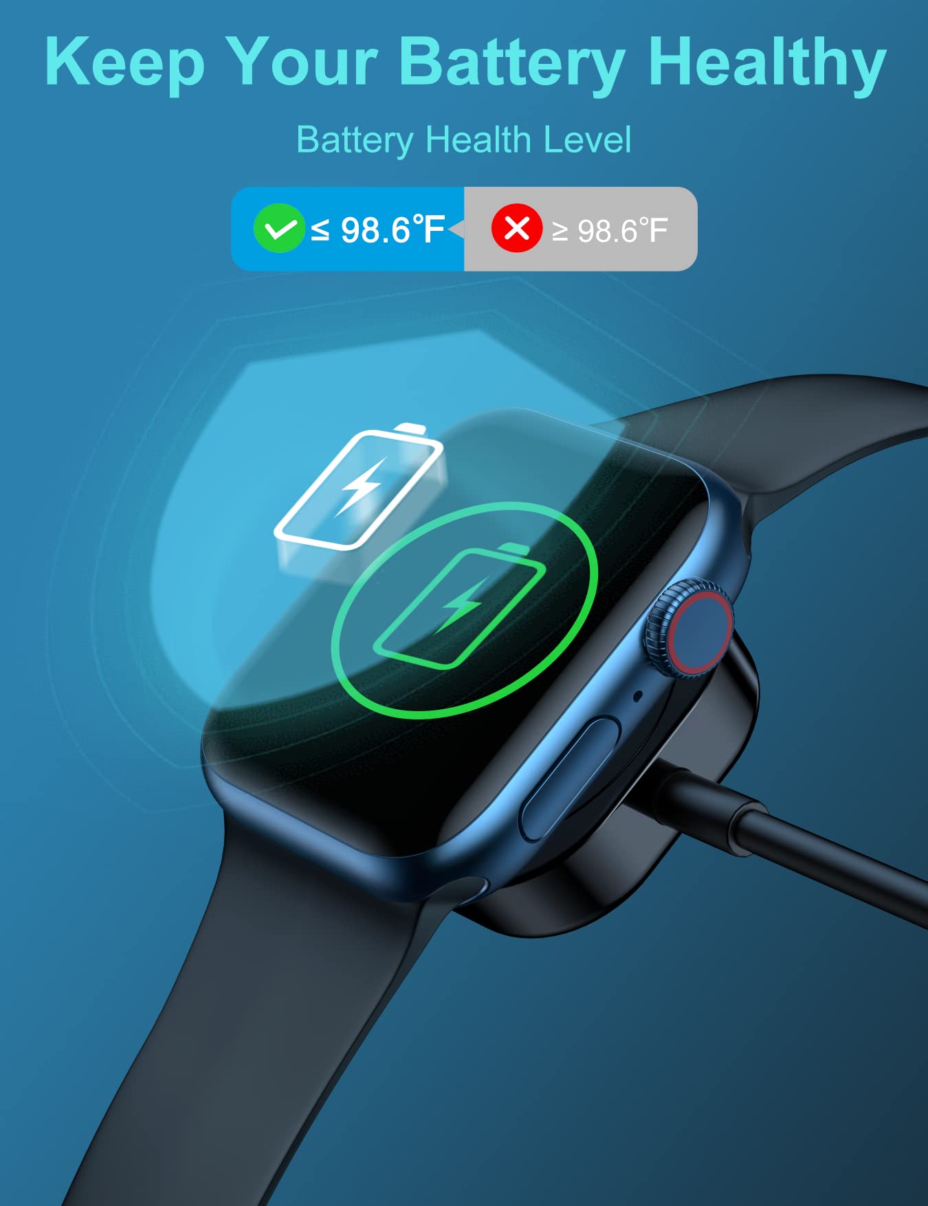 Comvin For Apple Watch Charger, Compatible With Apple Watch Charger Series 8 7 6 5 4 3 2 Se Ultra, Magnetic Charging Cable For I