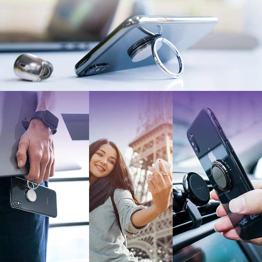 Finger Ring Stand, Lamicall Cell Phone Holder : Universal Phone Ring Cradle Kickstand Compatible With Phone Xs Max Xr X 8 7 6 6S
