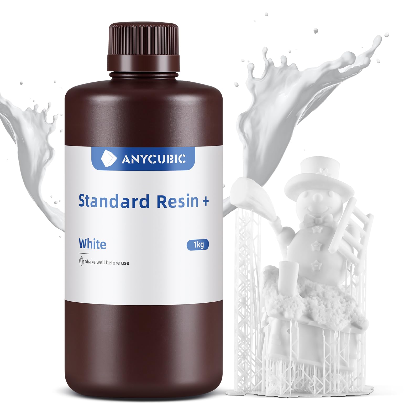 Anycubic Upgraded Standard 3D Printer Resin, 405Nm Sla Fast Uv Curing Resin, High Precision & Rapid Photopolymer For 8K Capable