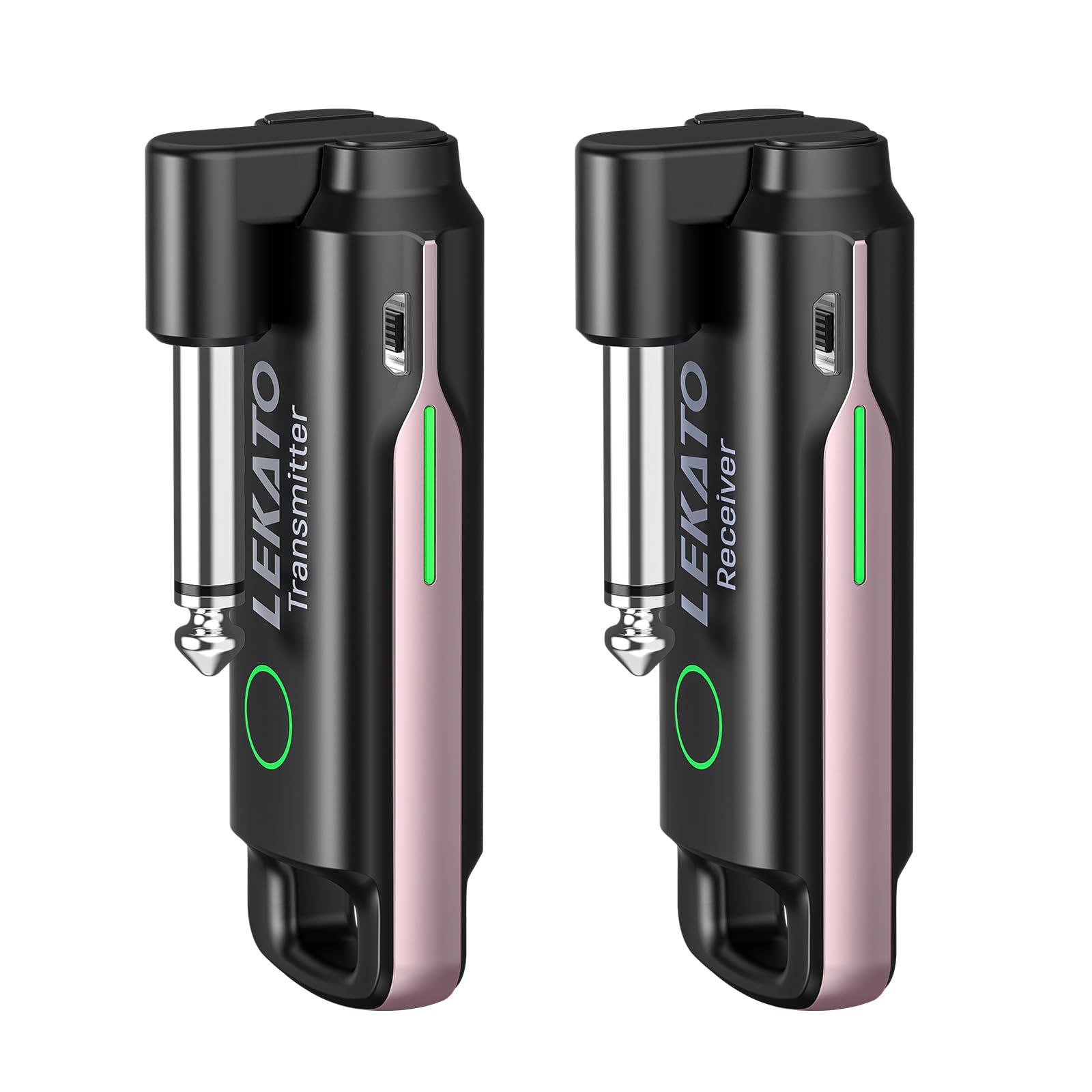 Lekato Wireless Guitar Transmitter Receiver,Uhf Wireless Guitar System With 70 Channels Rechargeable Guitar Wireless System Audi