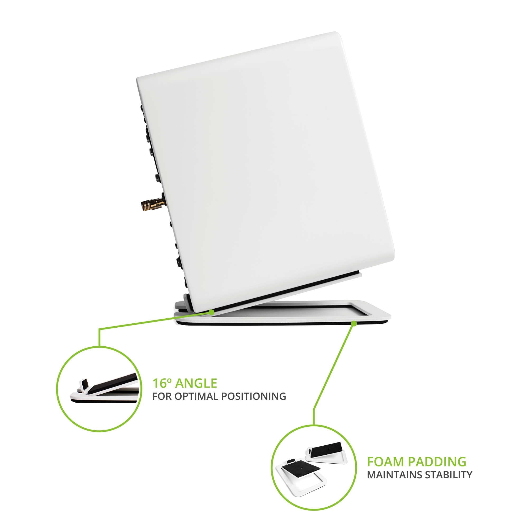 Kanto S4W Desktop Speaker Stands Midsize White