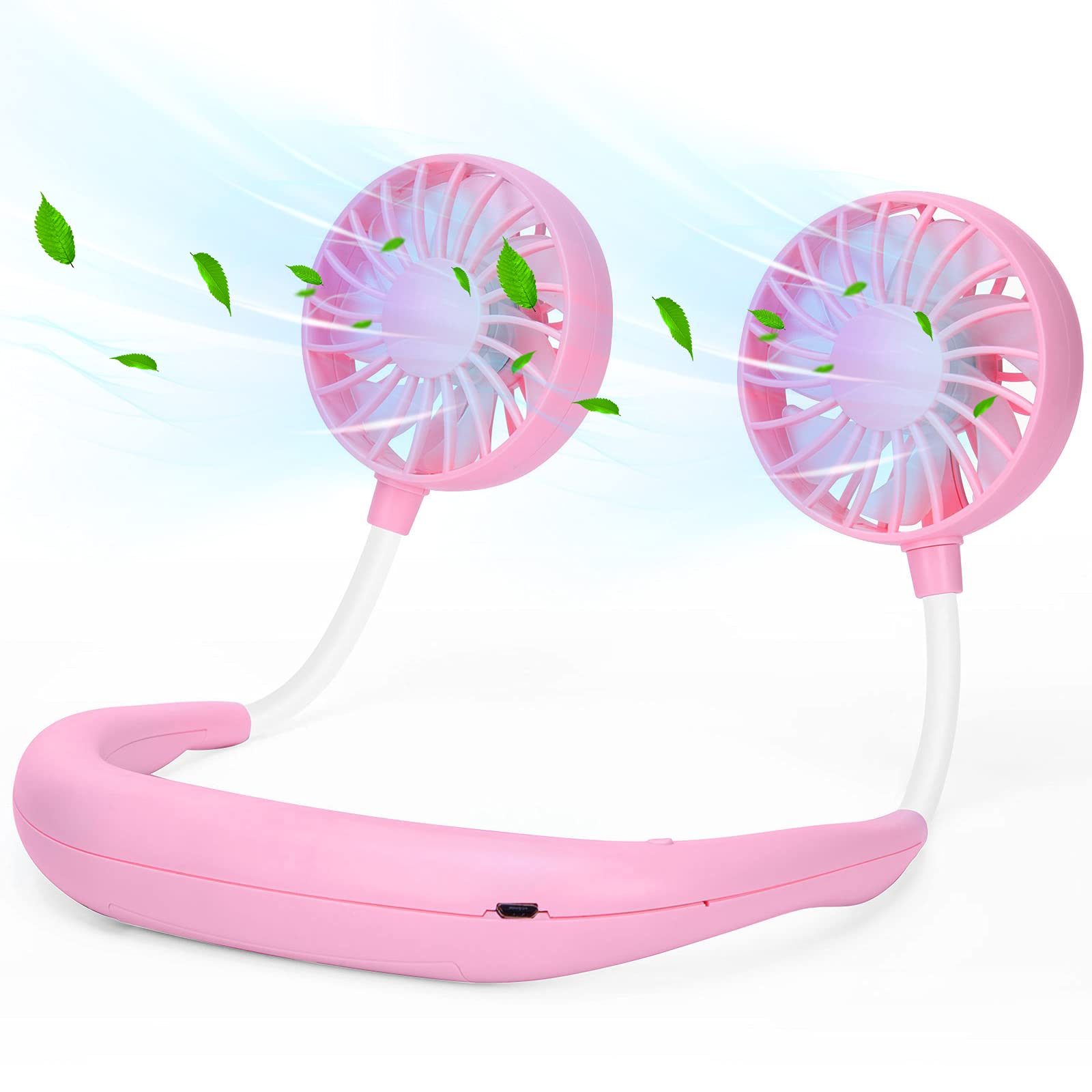 Neck Fan Portable Neck Fans Rechargeable Personal Fans For Your Neck Wearable Fan Neck Air Conditioner Cooling Neck Fan With 360