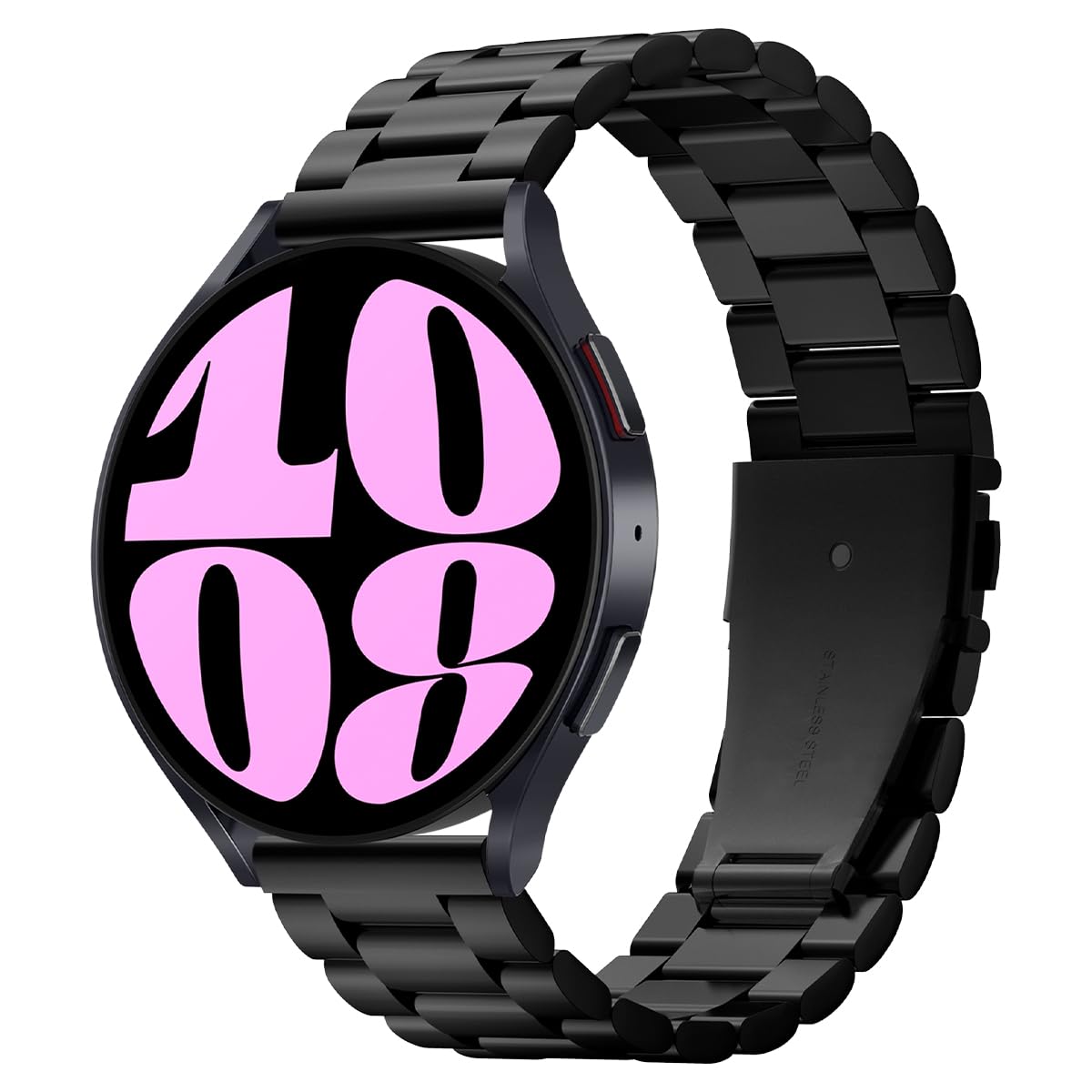 Spigen Modern Fit Designed For Samsung Galaxy Watch 7 44/40Mm, Fe 40Mm, 6/5/4 44/40Mm, Classic 6 47/43Mm, 5 Pro 45Mm, 4 Classic 46/42Mm, 3 41Mm, Active 1&2 Band   Black