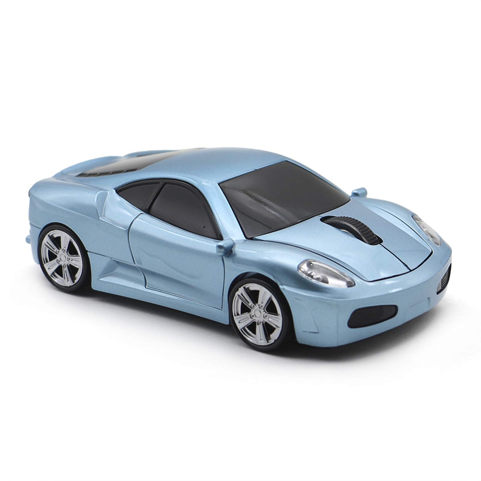 Mgbeauty Wireless Mouse Sports Car Mouse Computer Optical Mice For Pc Laptop Mac (Light Blue)
