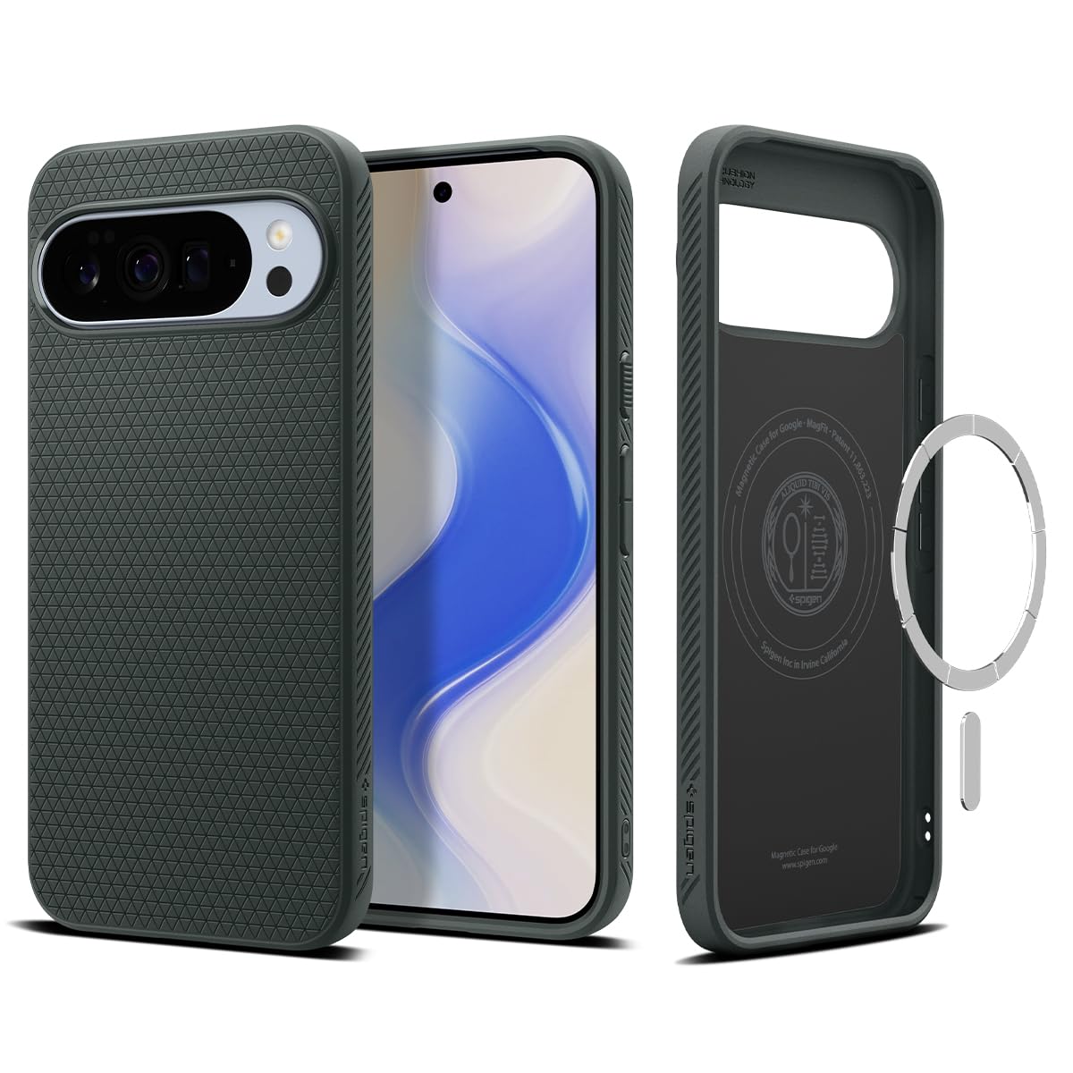 Spigen for Pixel 10 Pro XL Case, Liquid Air MagFit (2025) [Designed for Pixelsnap, Compatible with MagSafe Accessories] - Abyss 