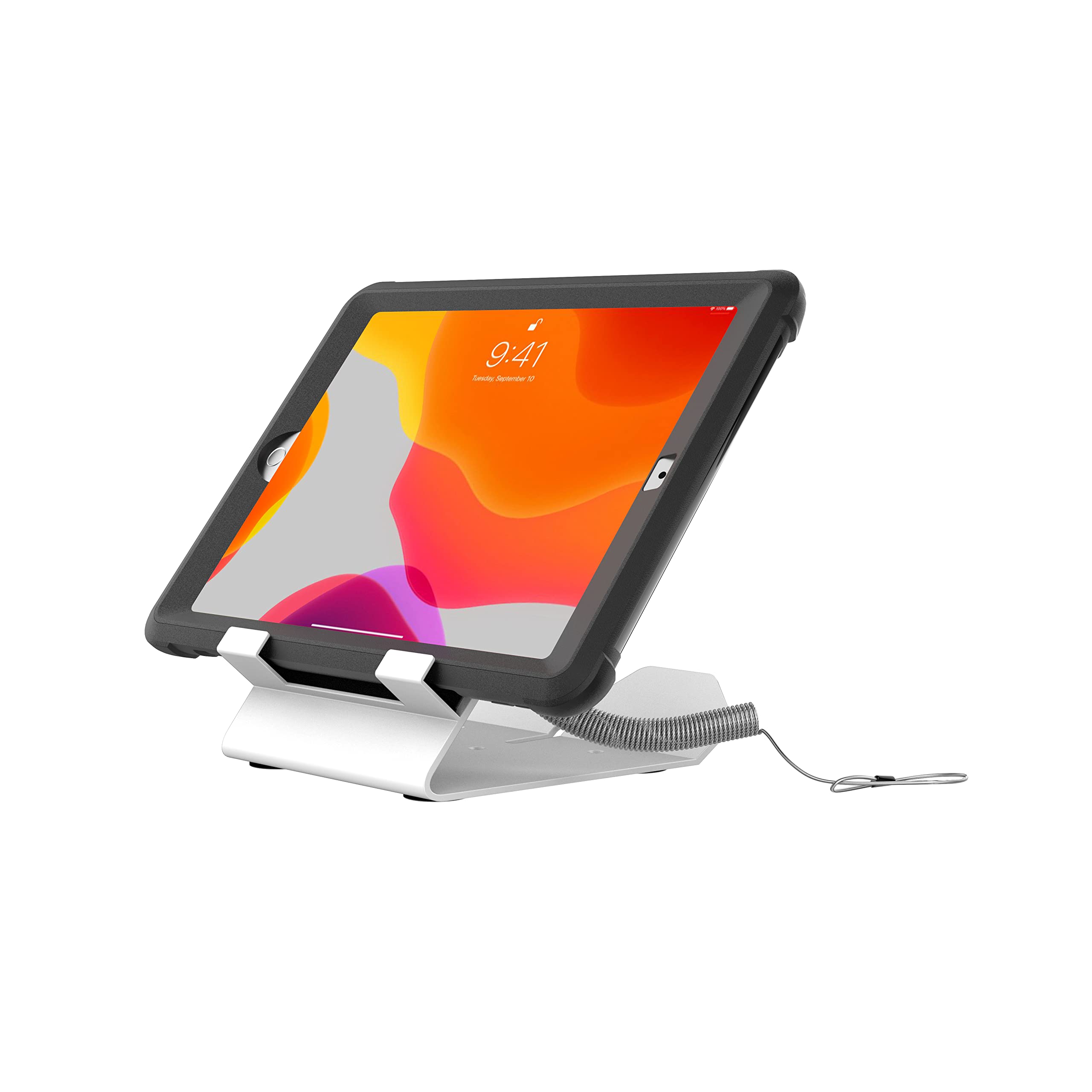 CTA Desk Mount - Locking Desk Mount w/ Cable Lock for Counter, Desks, or Tabletops for iPad 10.2    7/8/9 Gen - 11    iPad Pro -