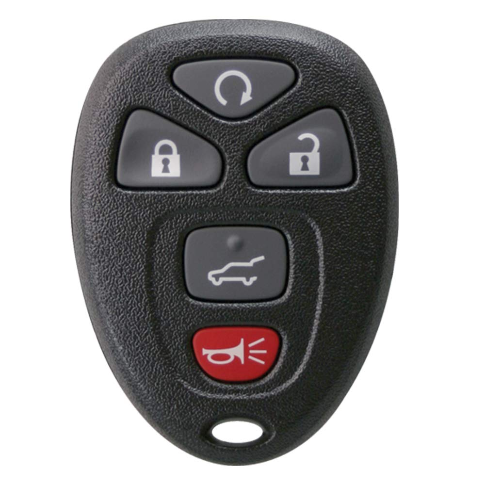 Keyless2Go Replacement For New Keyless Entry 5 Button Remote Start Car Key Fob For Select Cadillac Chevrolet Buick Gmc & Saturn